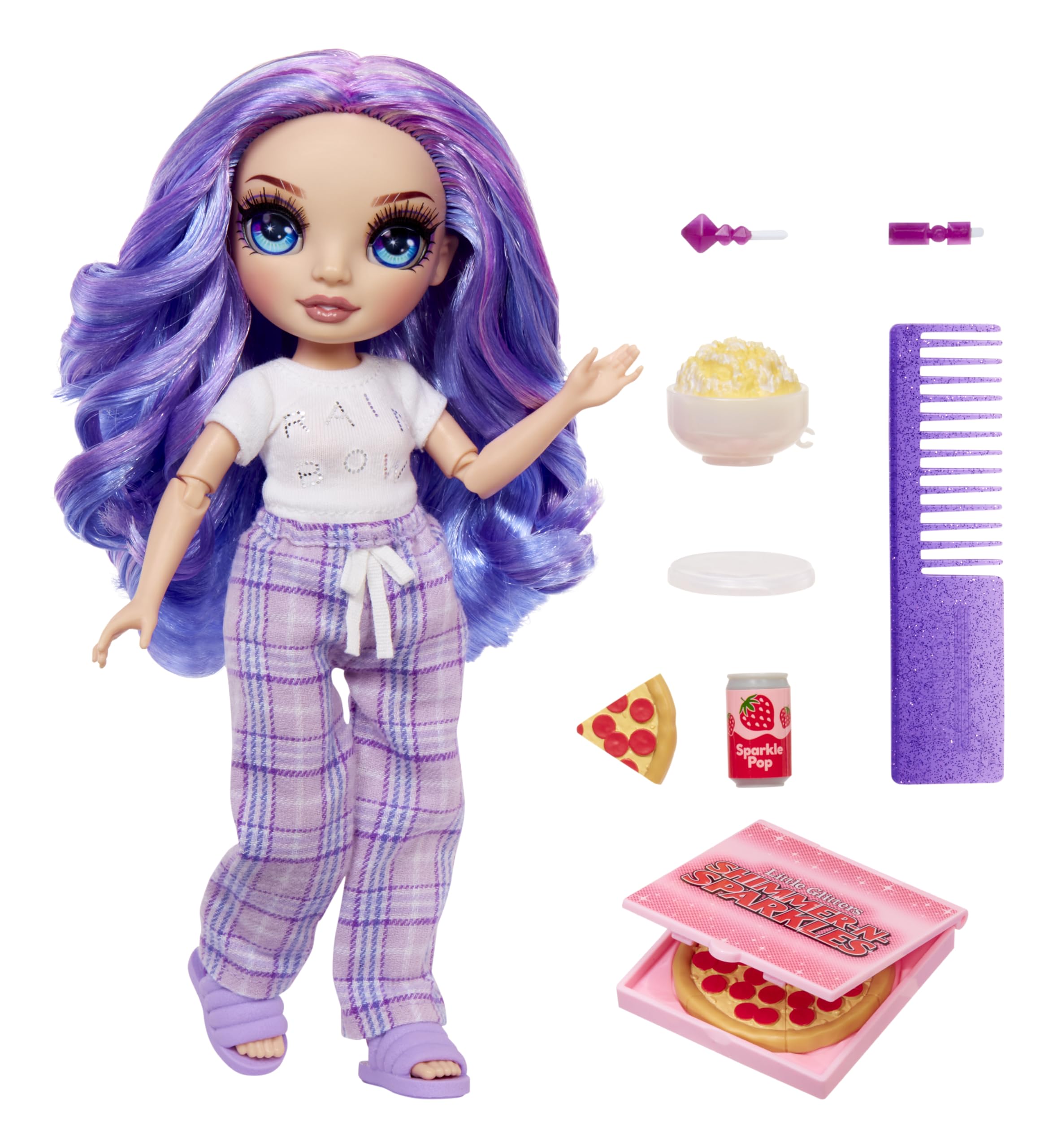 Foto 3 pulgar | Muñeca Rainbow High Jr High Pj Party Violet Purple 9 - Venta Internacional