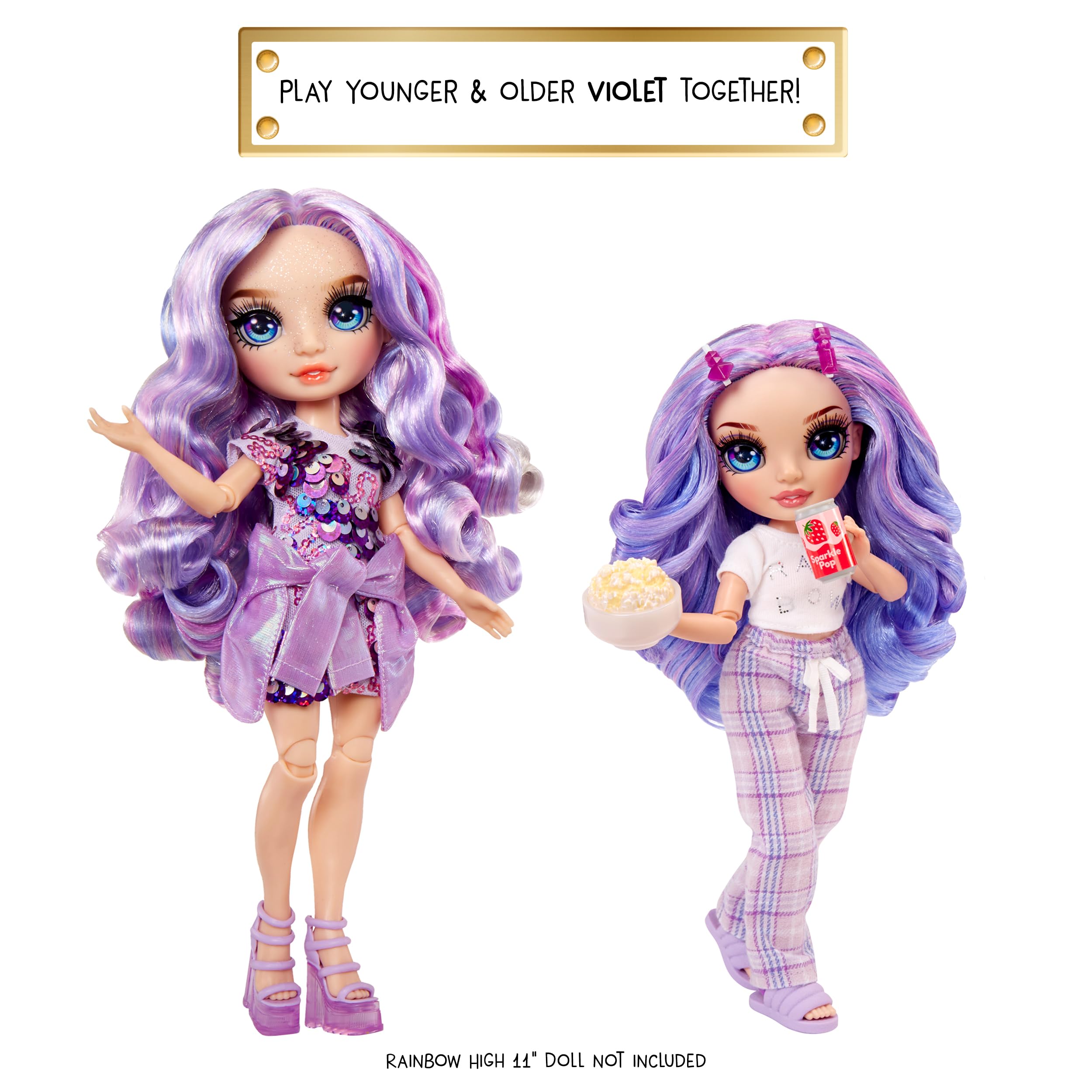 Foto 5 pulgar | Muñeca Rainbow High Jr High Pj Party Violet Purple 9 - Venta Internacional