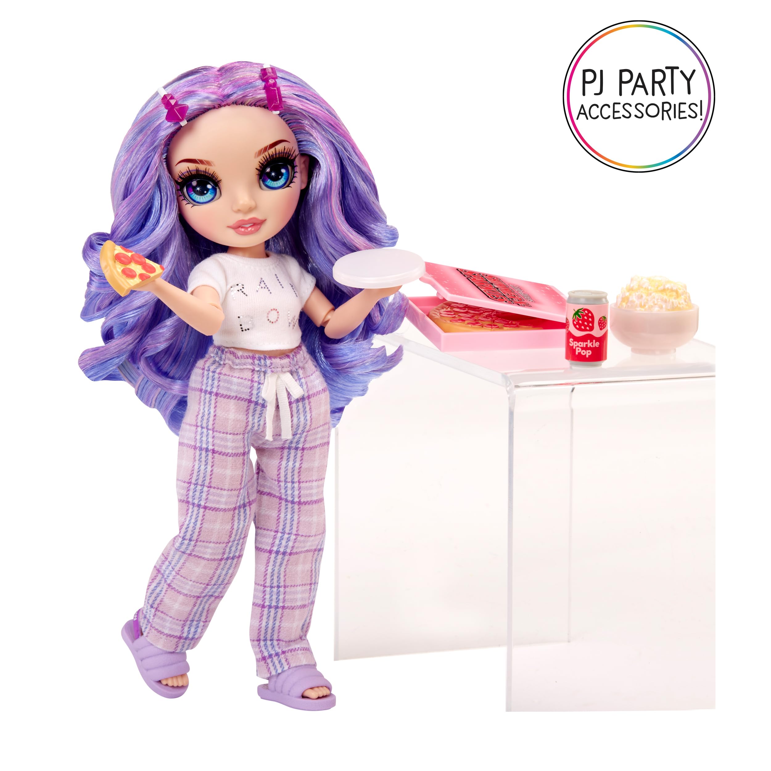 Foto 6 pulgar | Muñeca Rainbow High Jr High Pj Party Violet Purple 9 - Venta Internacional