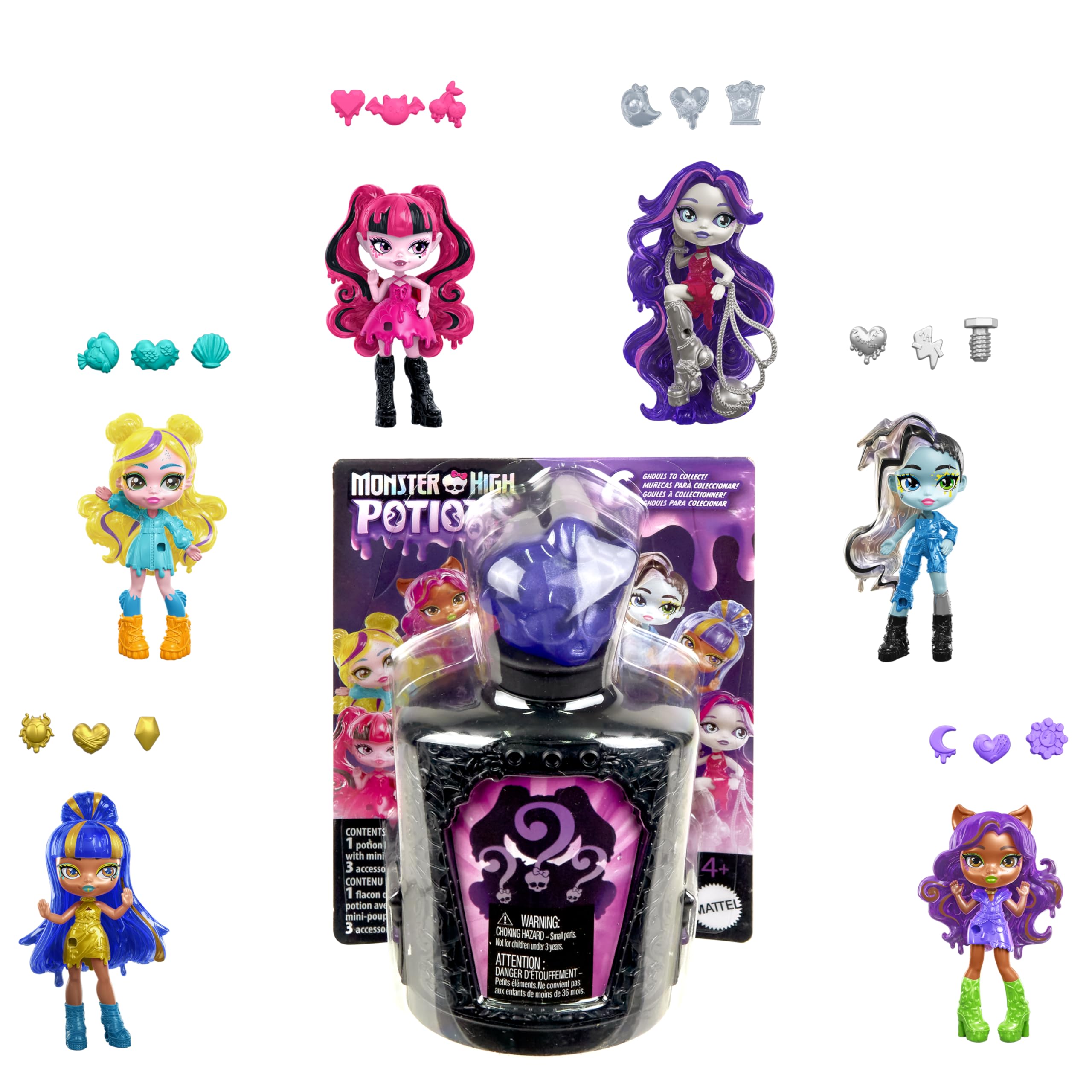 Foto 1 | Minimuñecos Y Accesorios Potions Monster High de 3 Pulgadas - Venta Internacional