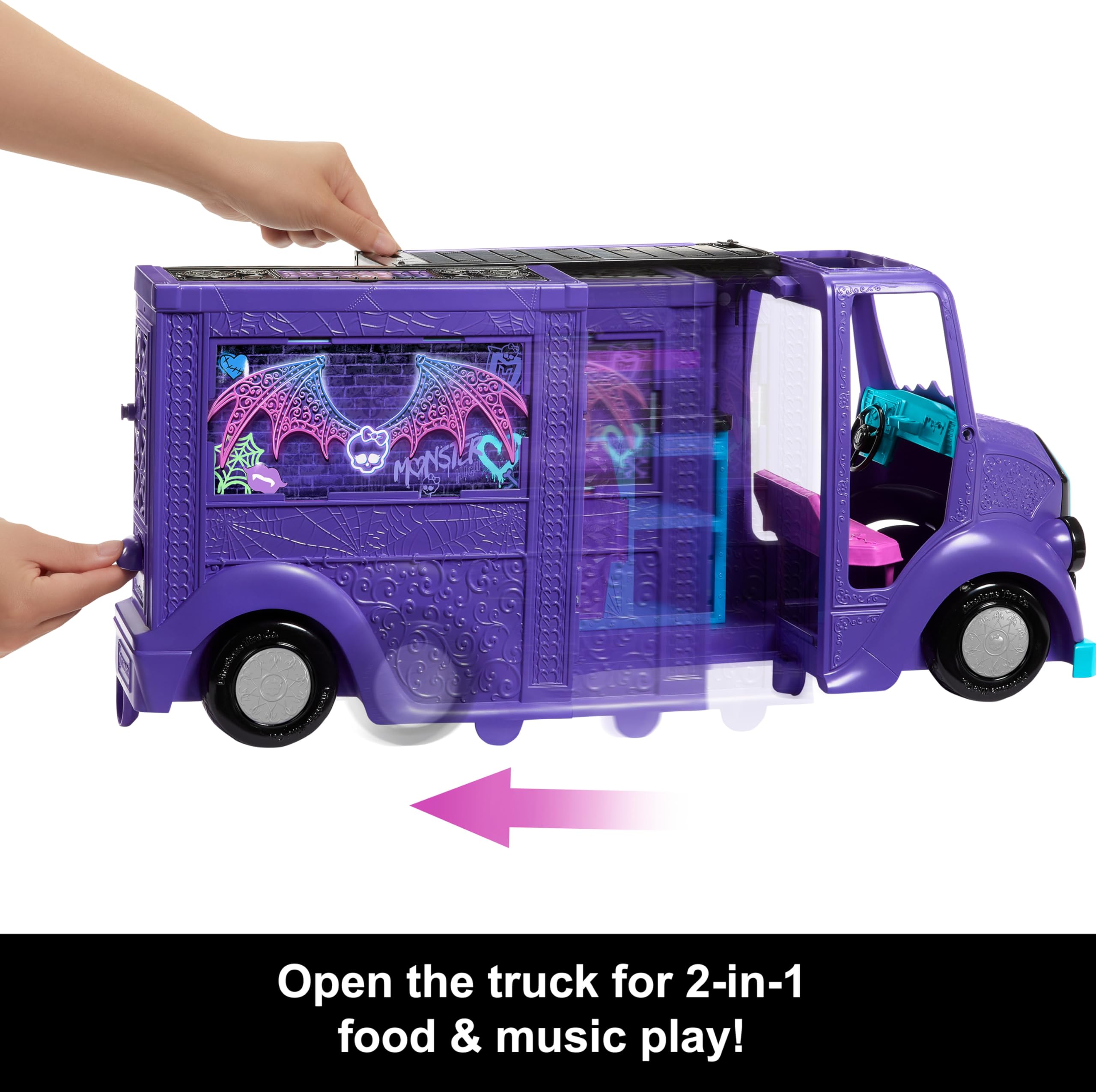 Foto 4 pulgar | Muñeca Draculaura de Playset Monster High y Fantástico Camión de Comida - Venta Internacional