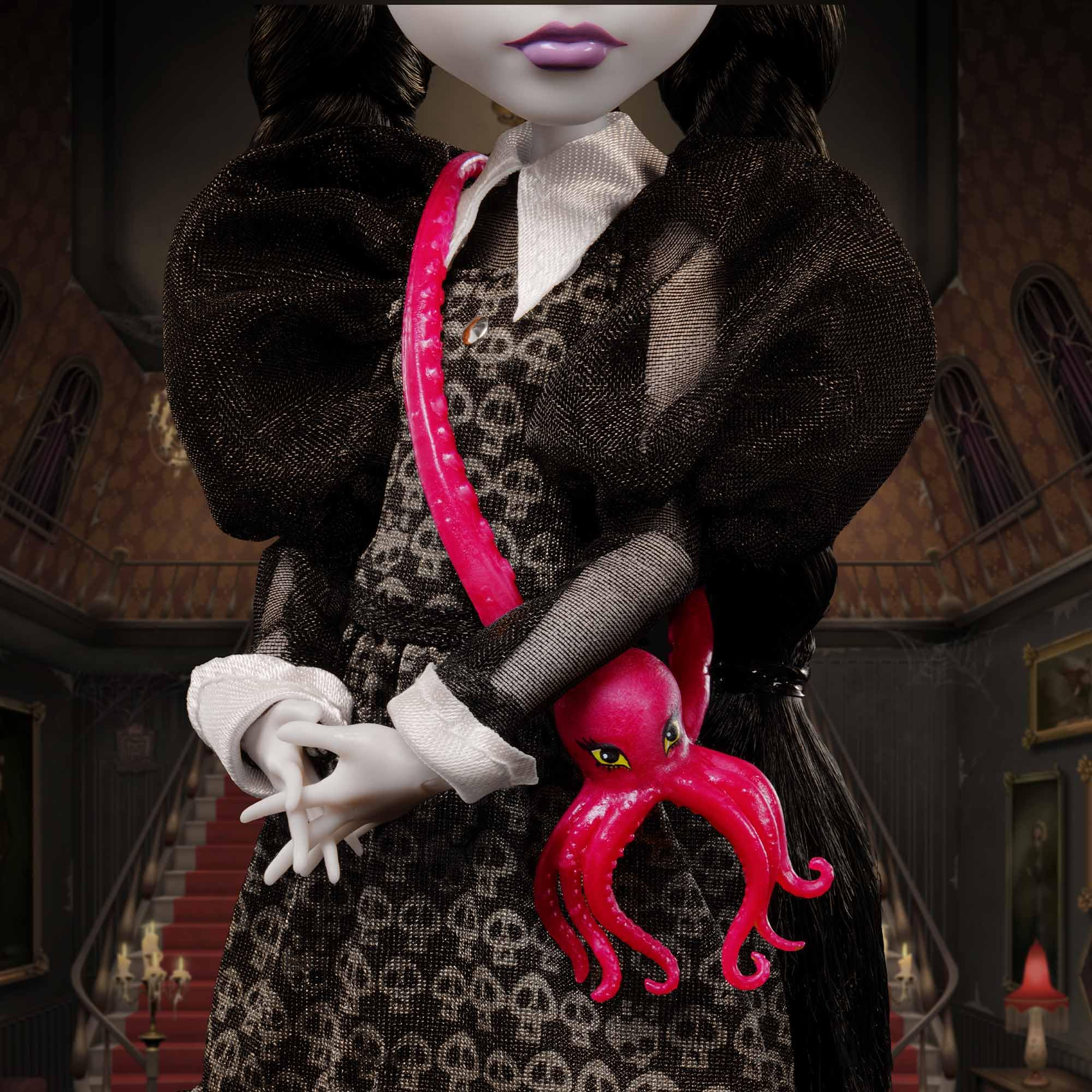 Foto 7 pulgar | Muñeca Monster High Skullector Addams Family Morticia & Wednesday - Venta Internacional
