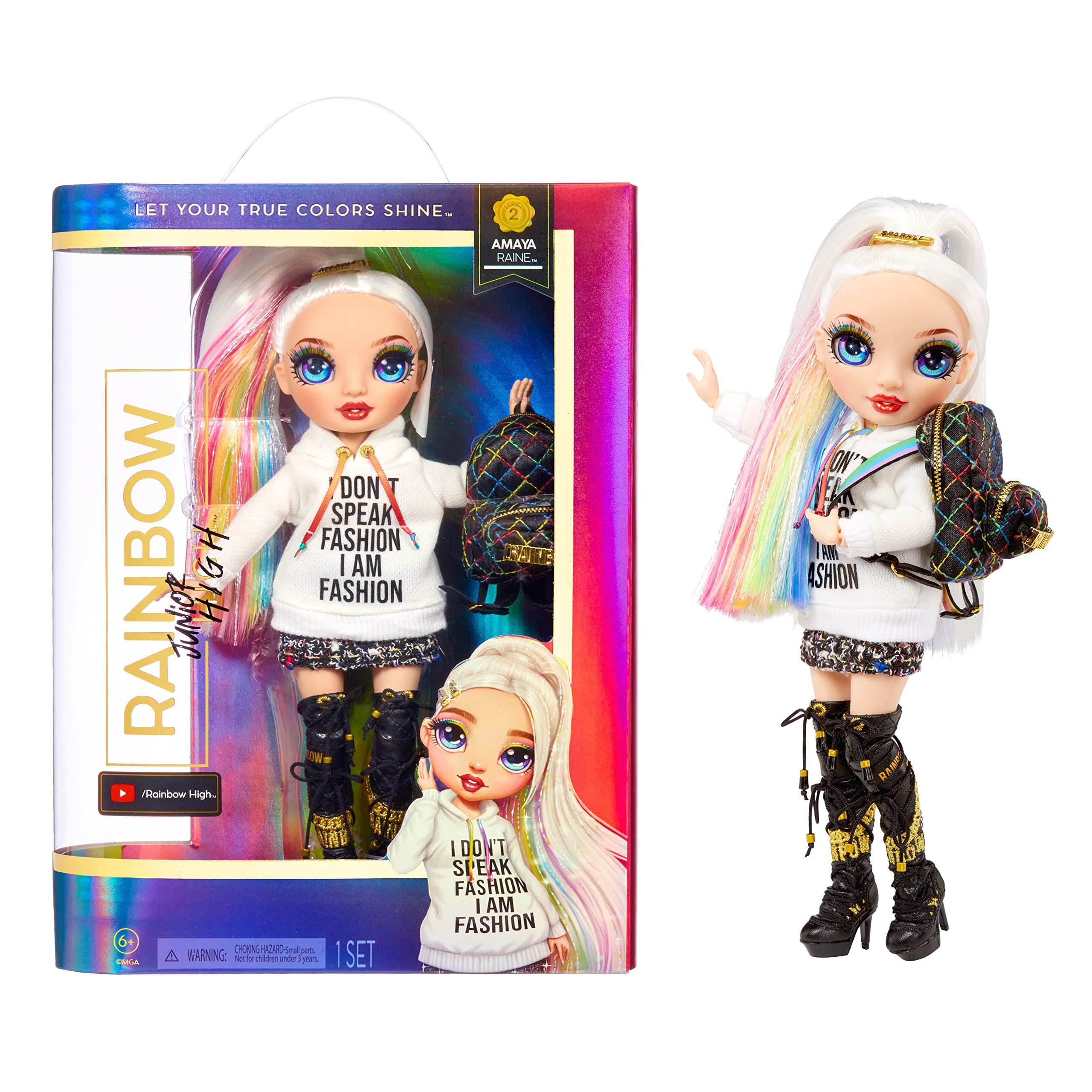Foto 1 | Muñeca De Moda Rainbow High Jr High Serie 2 Amaya Raine 9 - Venta Internacional.