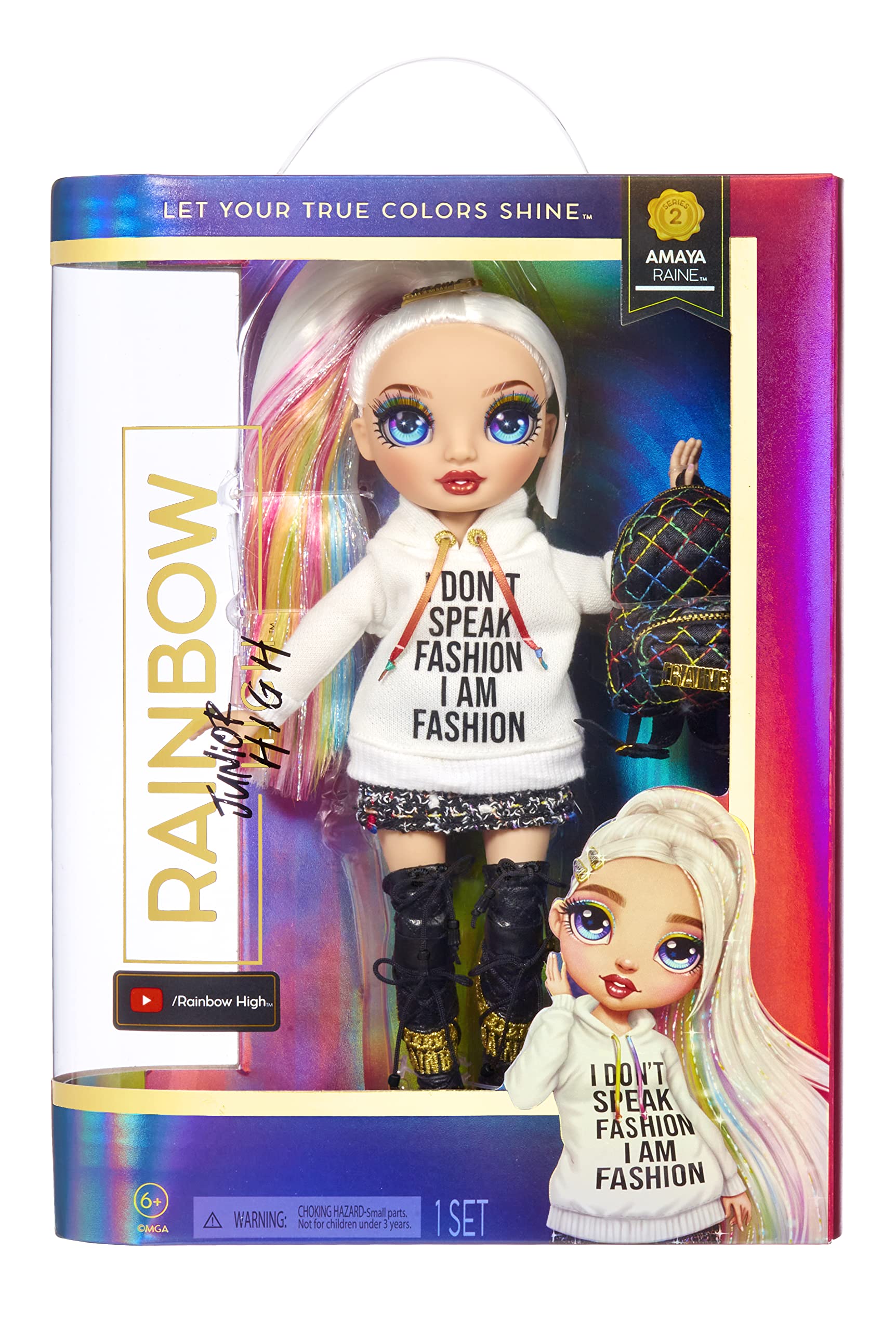 Foto 7 | Muñeca De Moda Rainbow High Jr High Serie 2 Amaya Raine 9 - Venta Internacional.