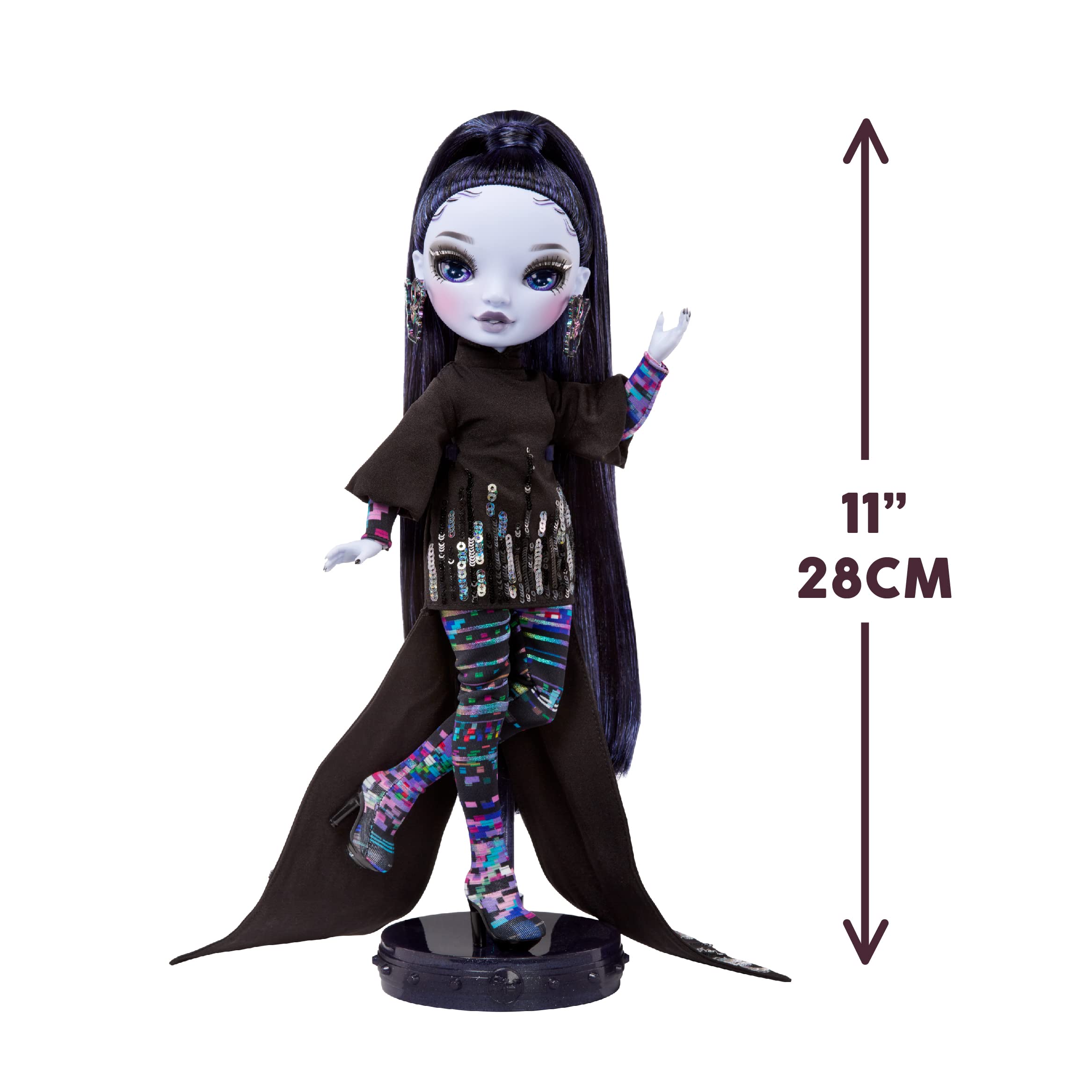 Foto 4 pulgar | Muñeca De Moda Rainbow High Shadow High Reina Glitch Crowne - Venta Internacional.