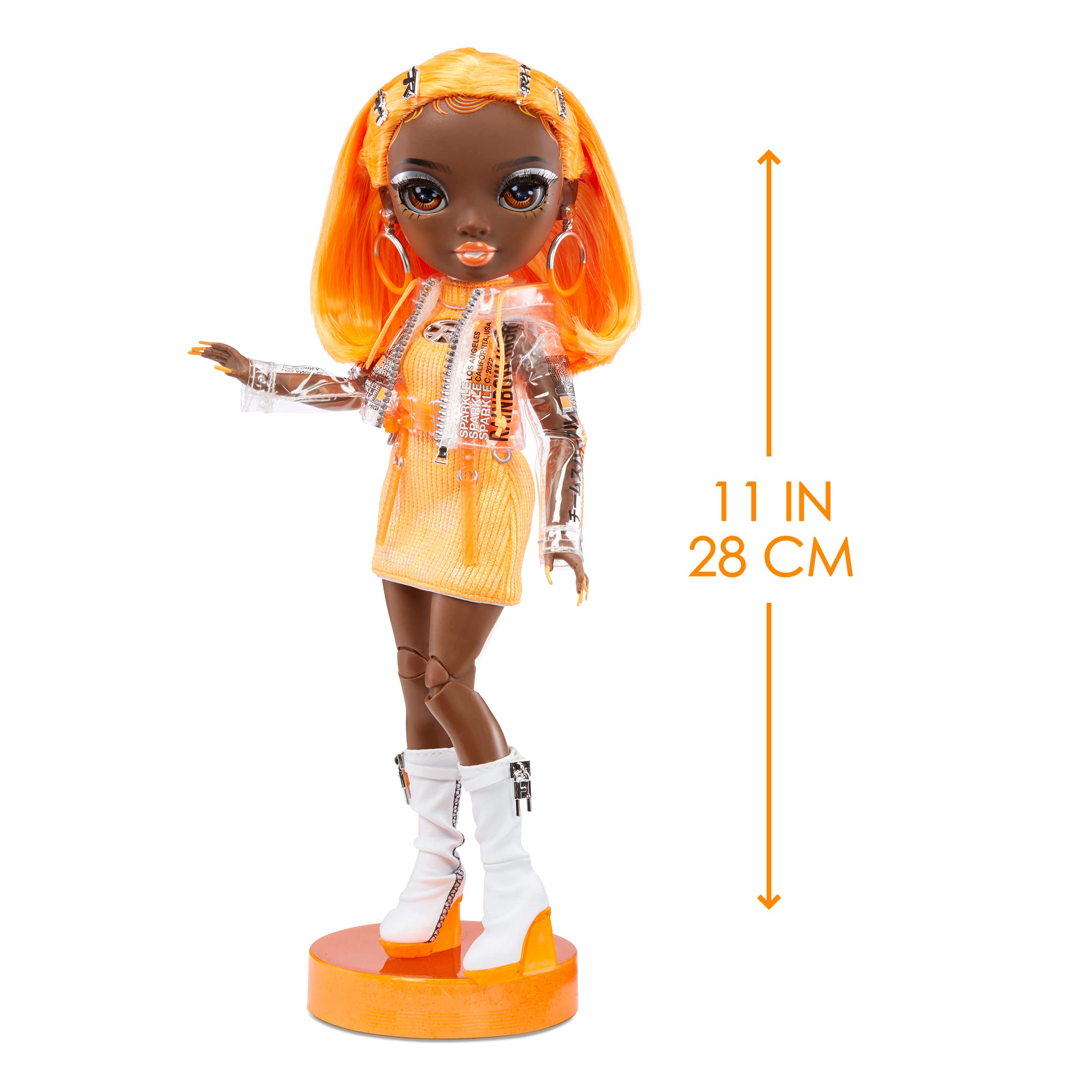 Foto 4 pulgar | Muñeca Moderna Rainbow High Michelle Orange Con Atuendo Y Tacón - Venta Internacional.