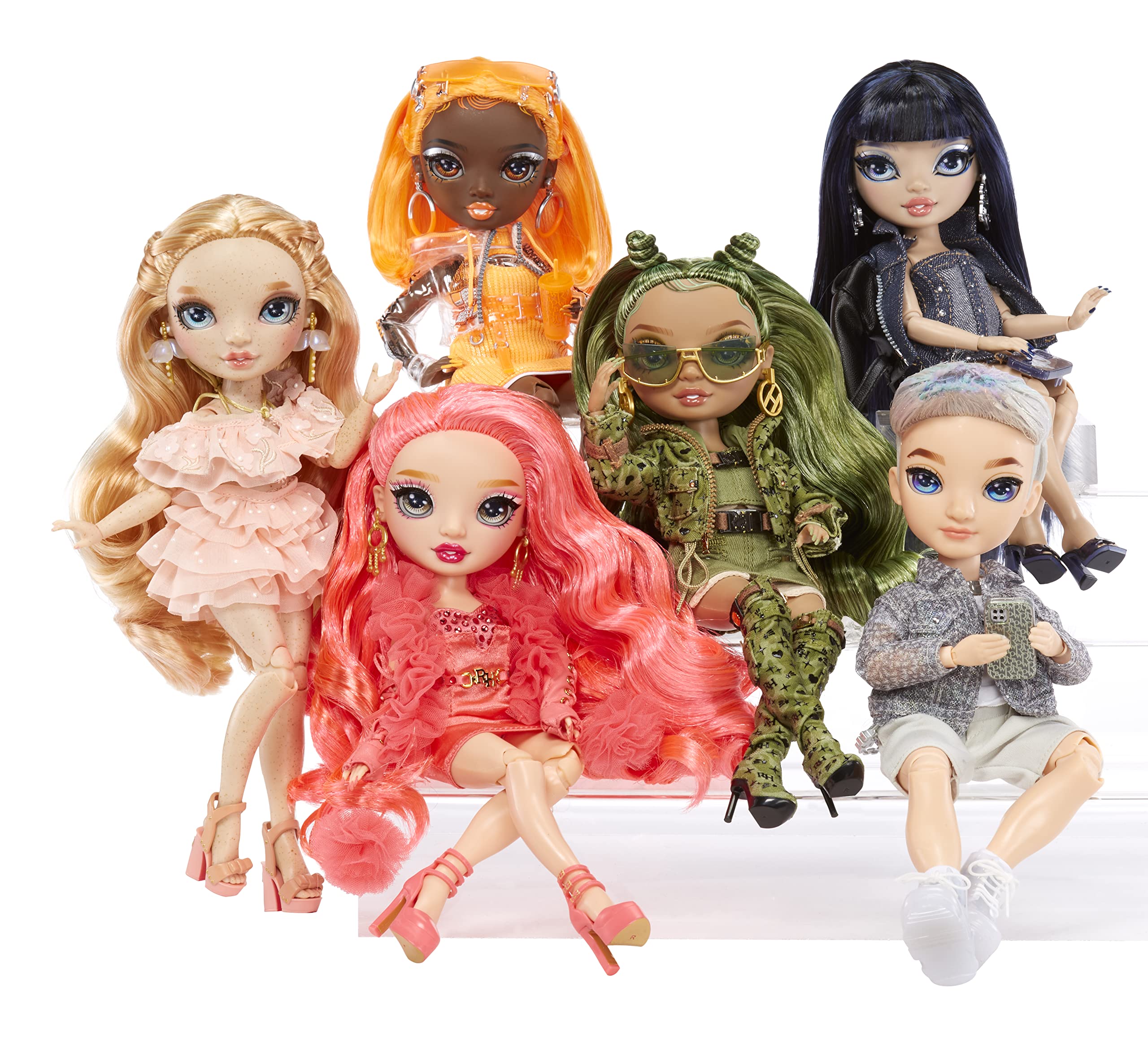 Foto 6 | Muñeca Moderna Rainbow High Michelle Orange Con Atuendo Y Tacón - Venta Internacional.