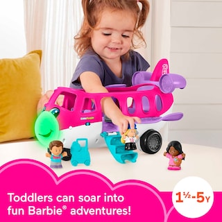 Foto 2 | Barbie Dream Plane De Juguete Fisher-price Little People, 18 Meses O Más - Venta Internacional.