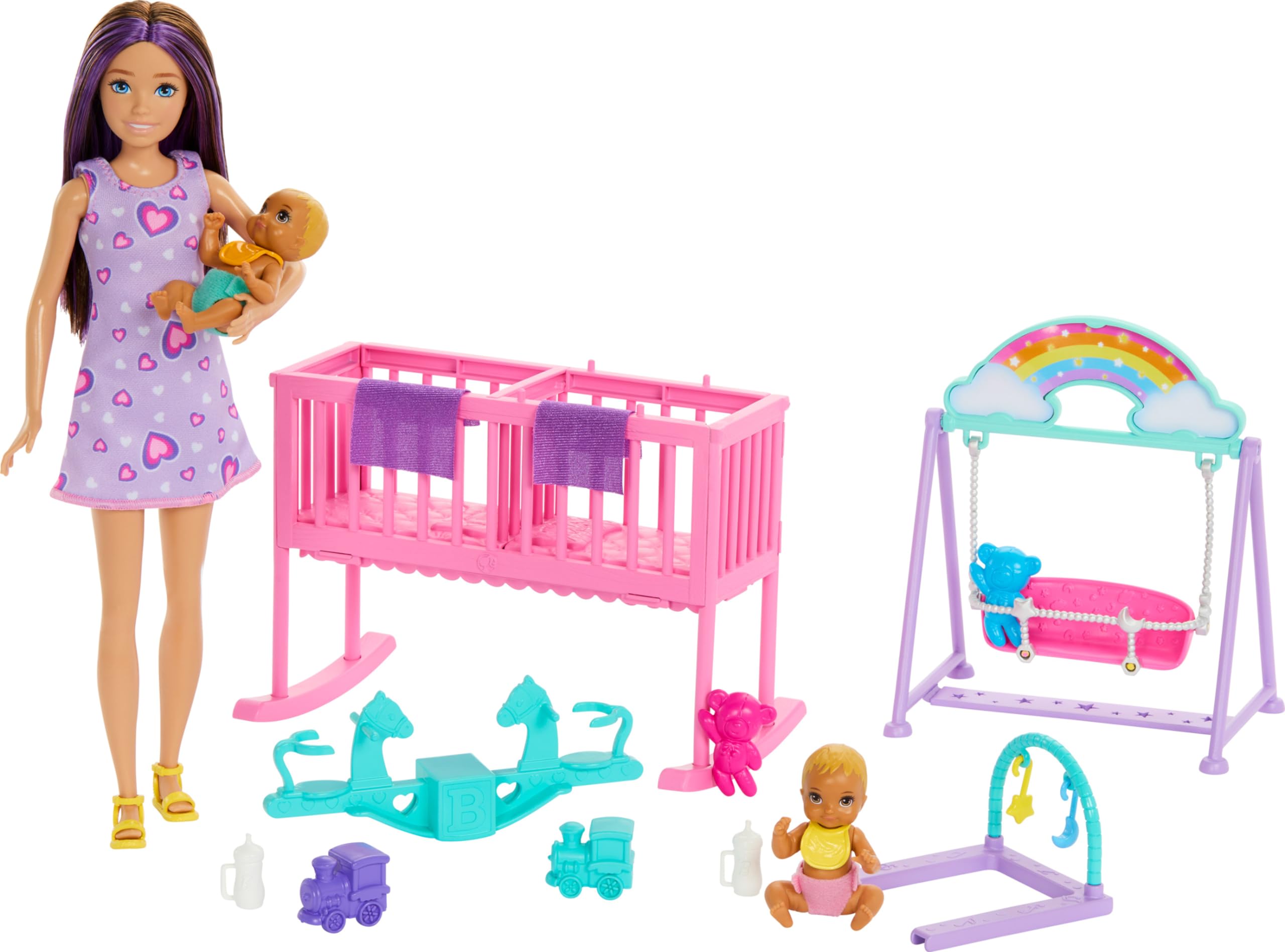 Playset Barbie Skipper Doll & Nursery Con Muñecas Gemelas - Venta Internacional.