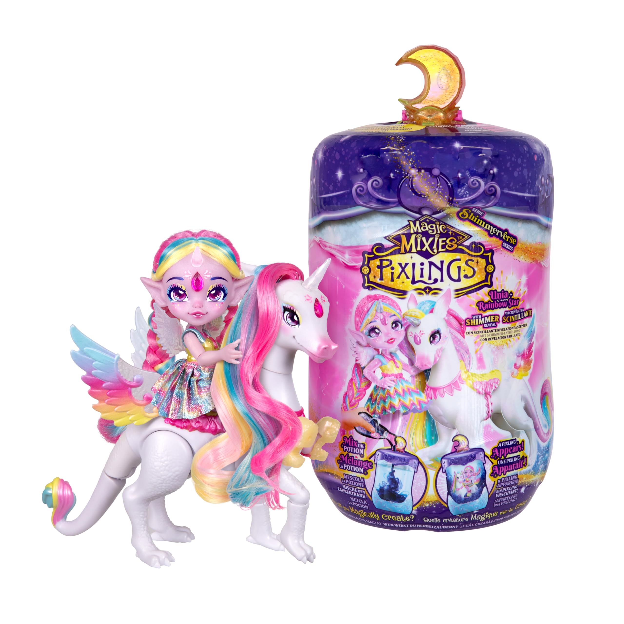 Serie Toy Magic Mixies Pixlings Shimmerverse Con Unia Y Rainbow Star - Venta Internacional.