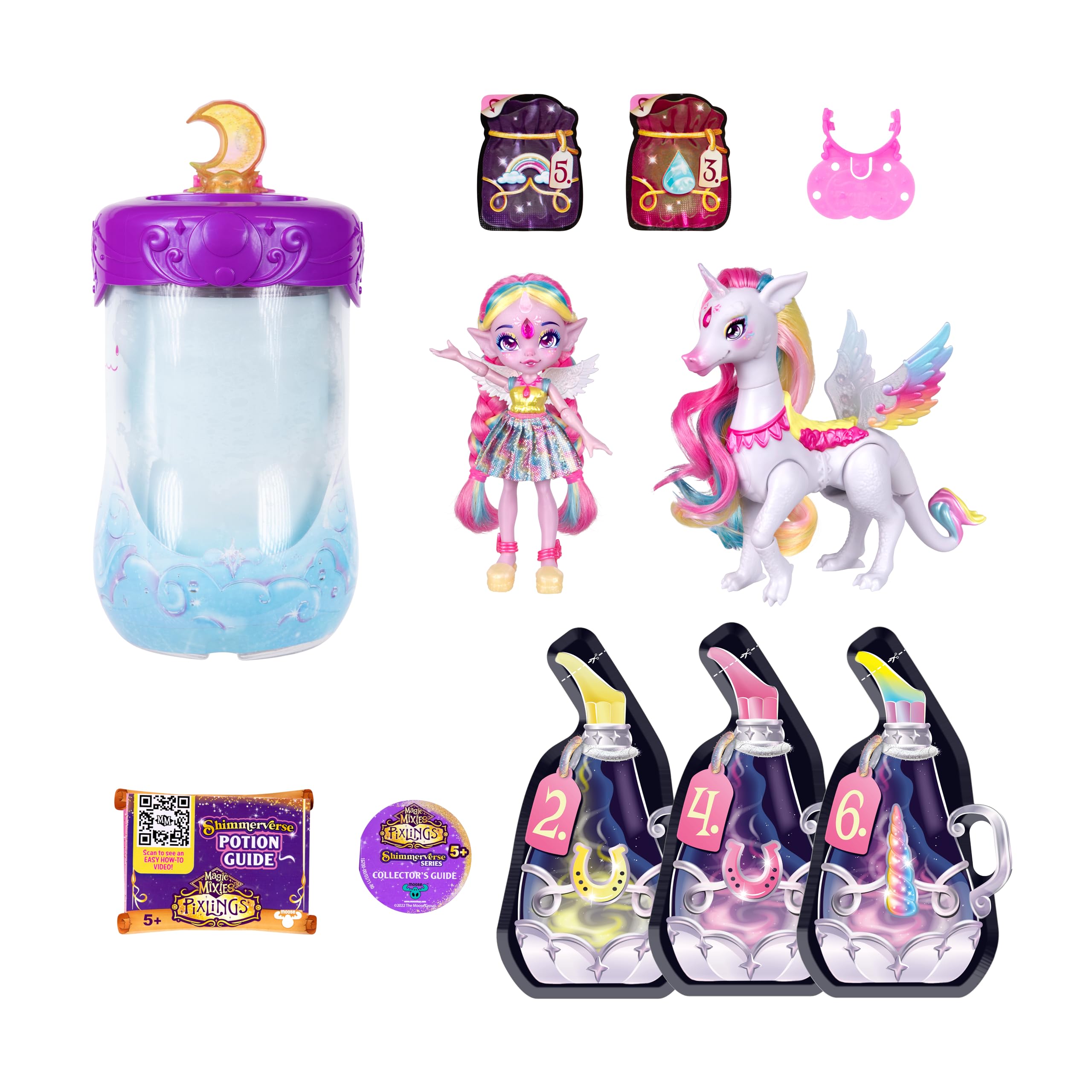 Foto 3 pulgar | Serie Toy Magic Mixies Pixlings Shimmerverse Con Unia Y Rainbow Star - Venta Internacional.