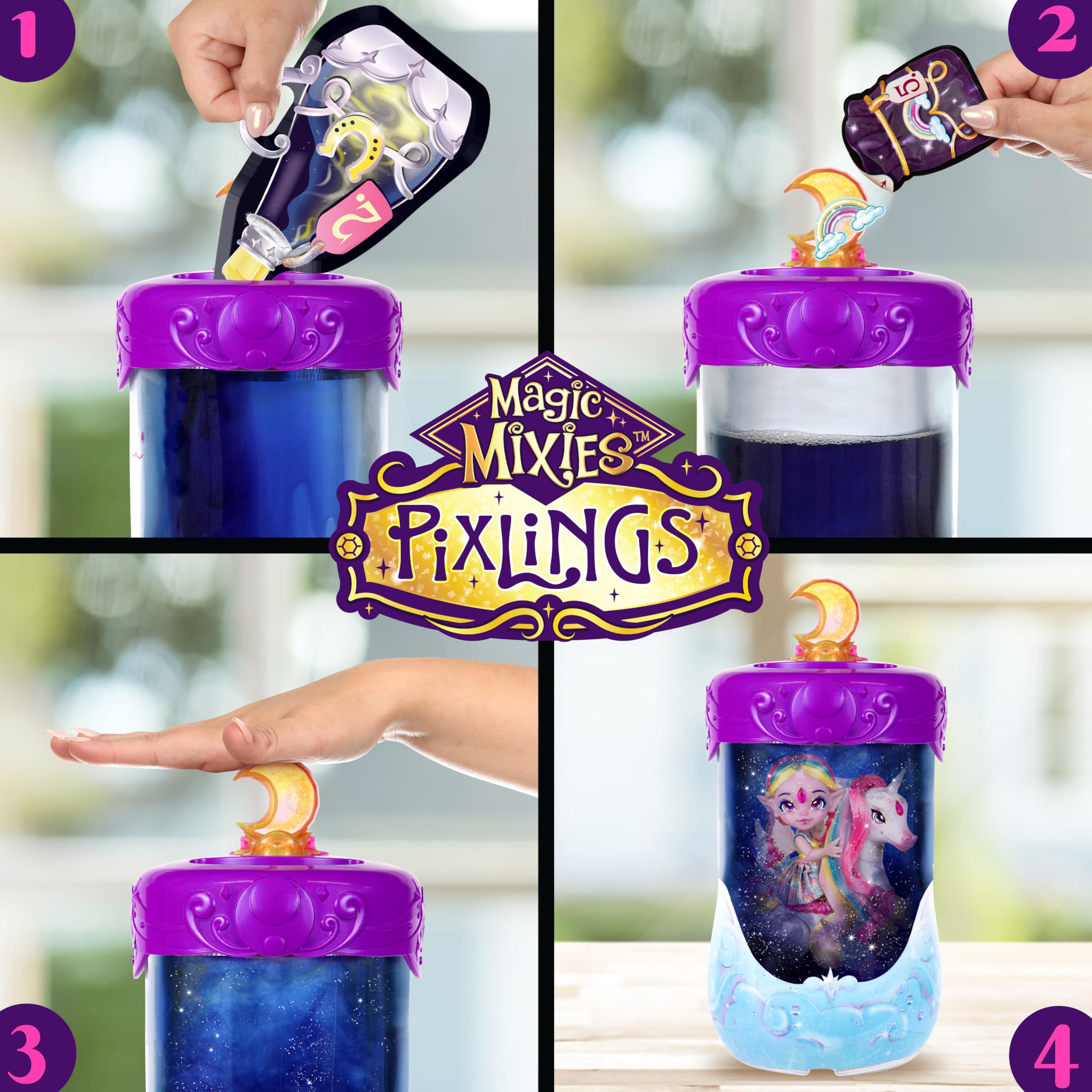 Foto 4 pulgar | Serie Toy Magic Mixies Pixlings Shimmerverse Con Unia Y Rainbow Star - Venta Internacional.