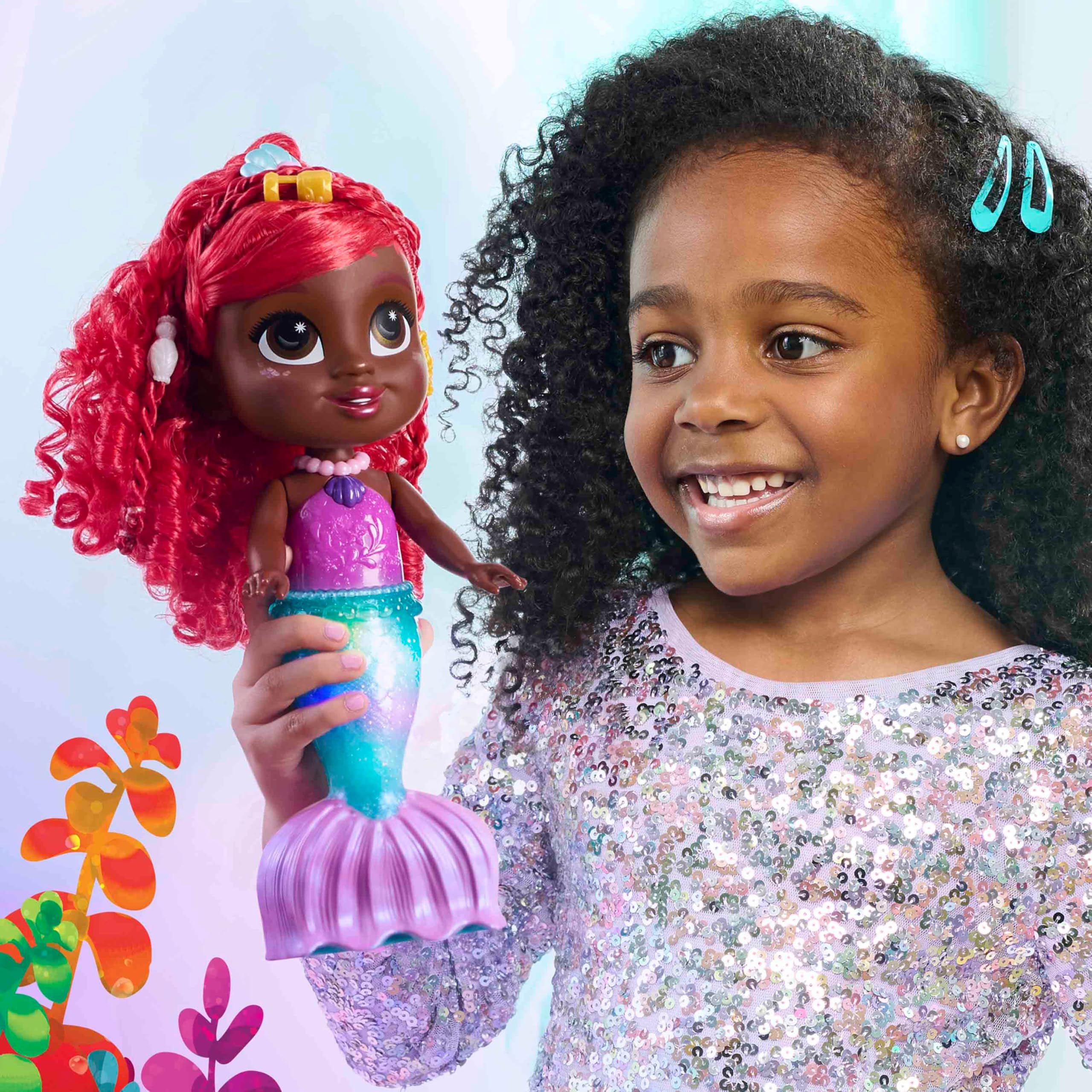 Foto 5 | Muñeca De Juguete Just Play Disney Junior Splash & Glow Ariel, 29 Cm - Venta Internacional.
