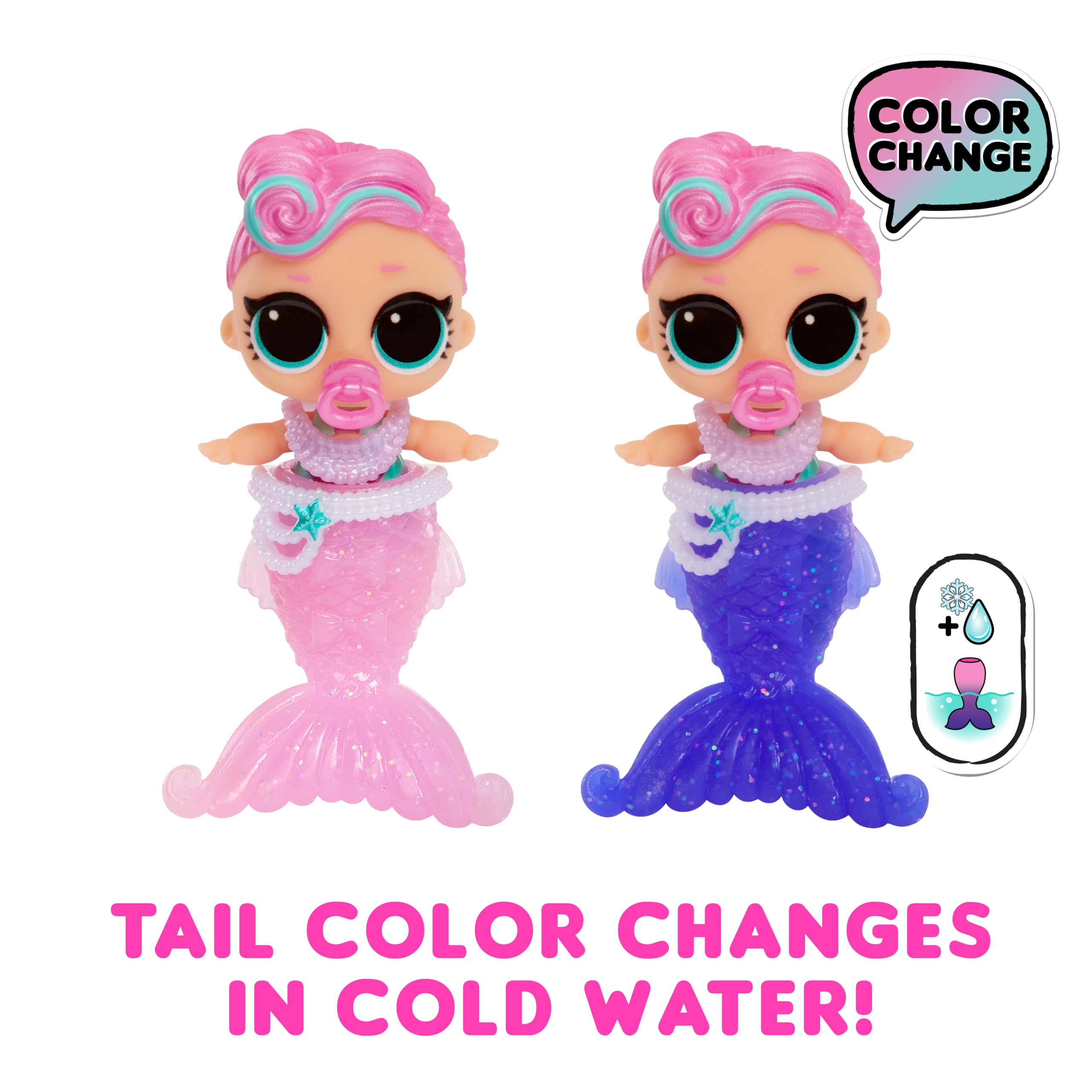 Foto 4 pulgar | Dolls L.o.l. ¡sorpresa! Hermanas Pequeñas Con Forma De Sirena Con Cola Que Cambia De Color - Venta Internacional.
