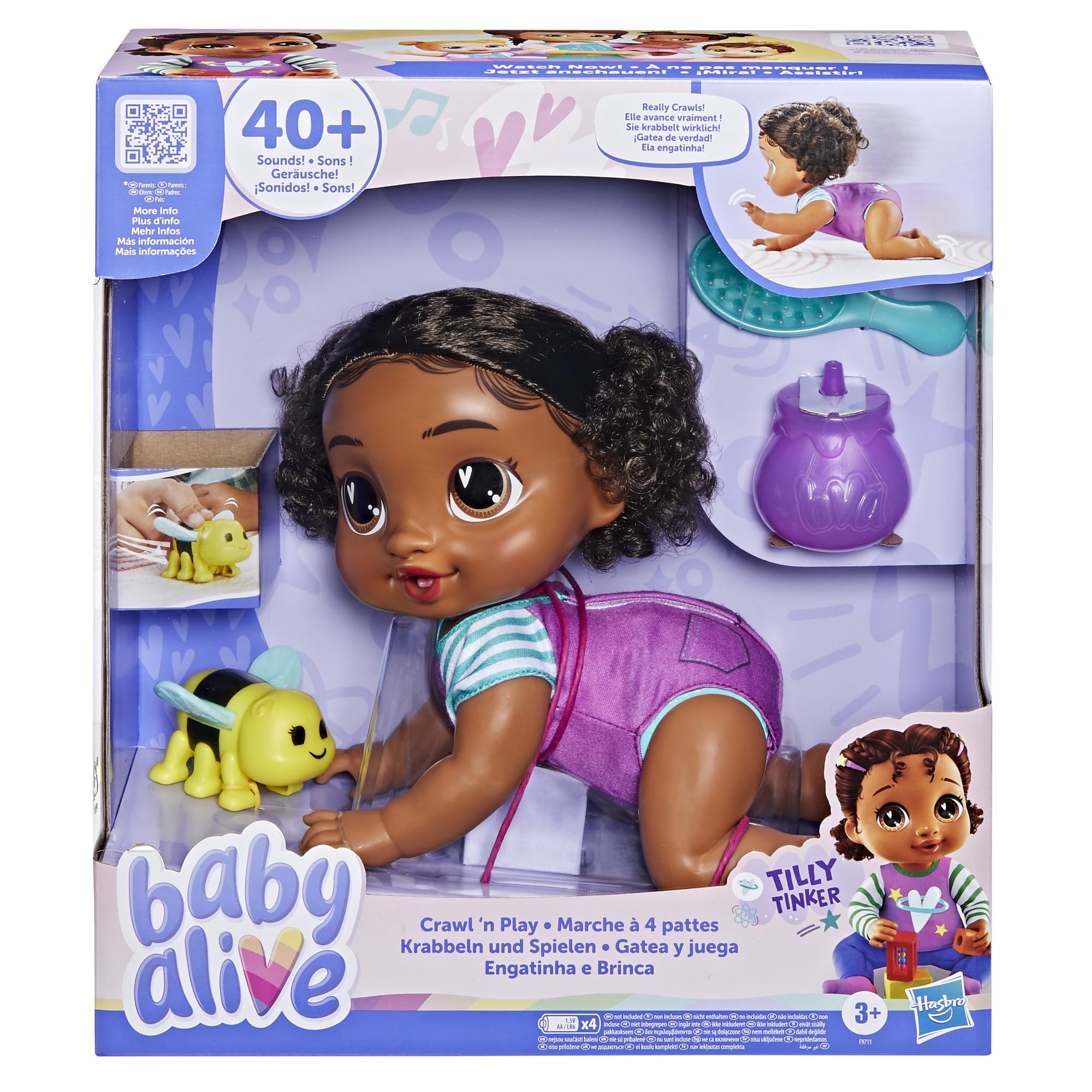 Muñeca Electrónica Para Gatear Baby Alive Crawl 'n Play Tilly Tinker - Venta Internacional.