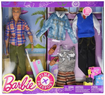 Foto 1 | Set De Regalo De Muñeca A La Moda Barbie Pink Passport Ken Para Niñas - Venta Internacional.