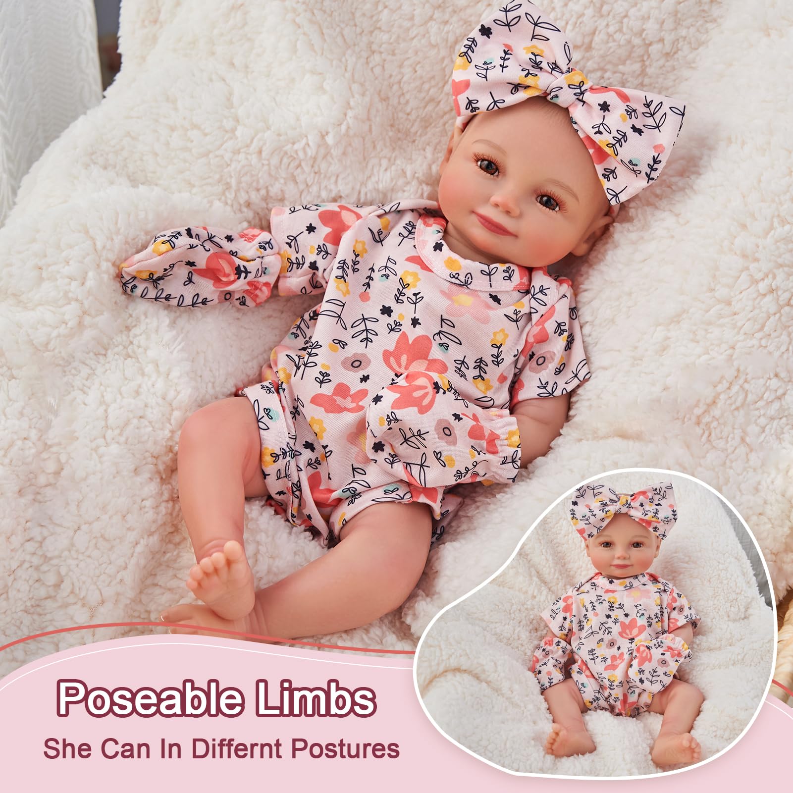 Foto 3 pulgar | Muñeca Reborn Babeside Relike Girl, 43 Cm, Con Ropa Para Mayores De 3 - Venta Internacional.