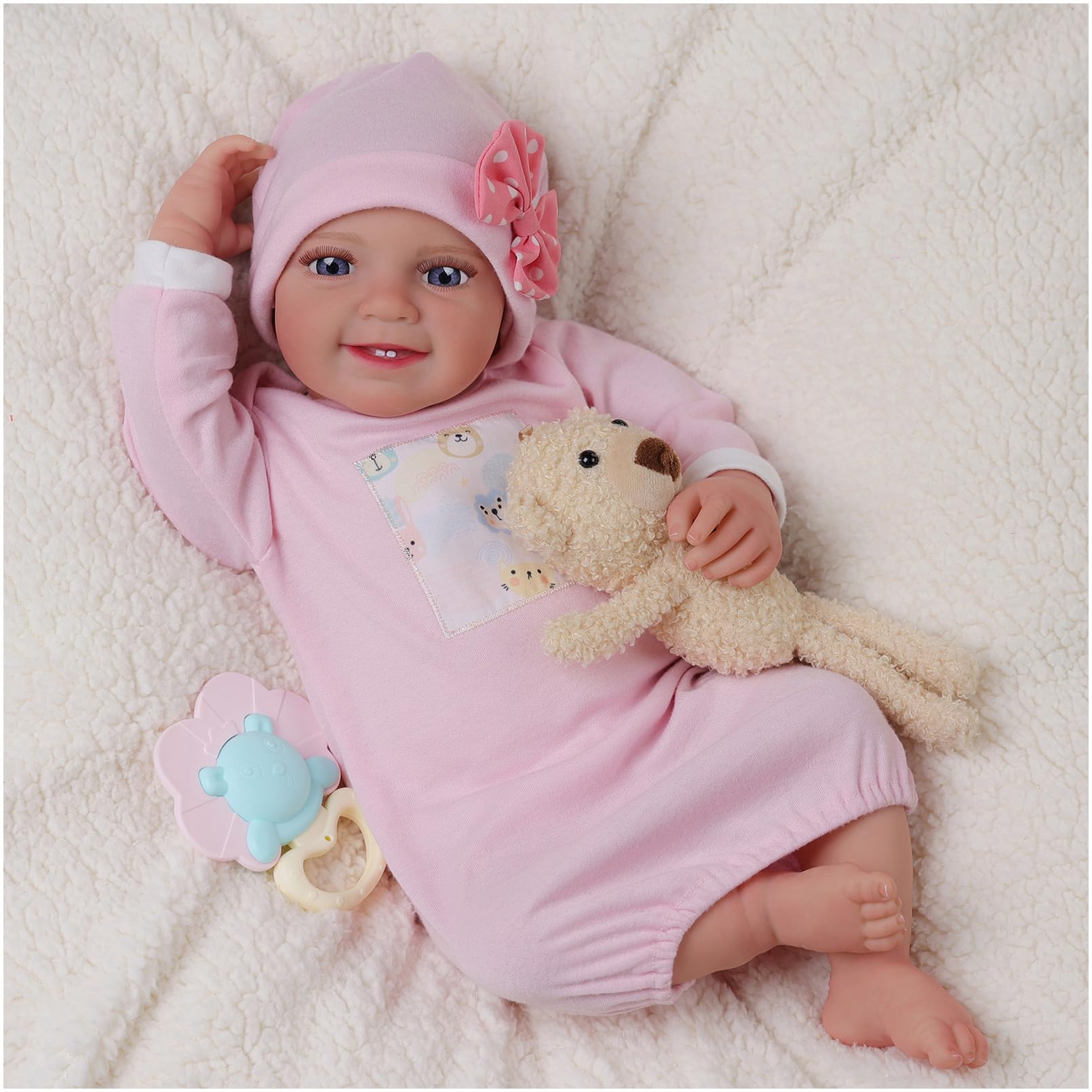 Muñeca Reborn Babeside Leen De 50 Cm Con Accesorios Completos - Venta Internacional.