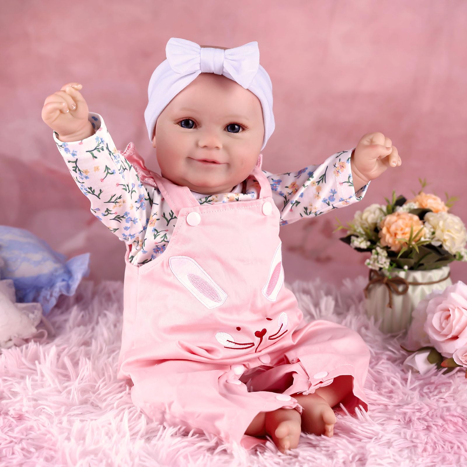 Foto 2 | Muñeca Reborn Babeside Smiling De 20 Pulgadas Con Accesorios - Venta Internacional.