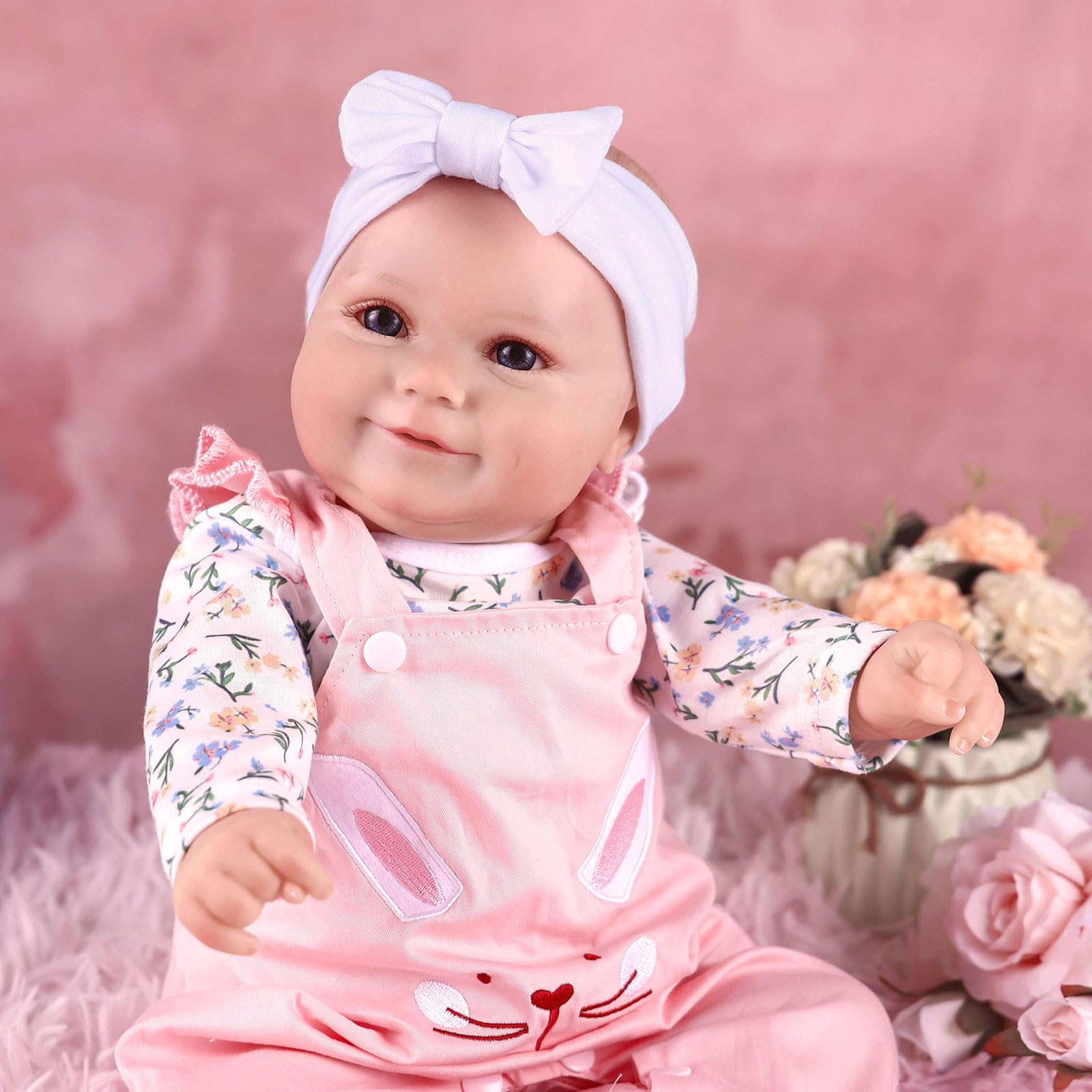 Foto 4 pulgar | Muñeca Reborn Babeside Smiling De 20 Pulgadas Con Accesorios - Venta Internacional.