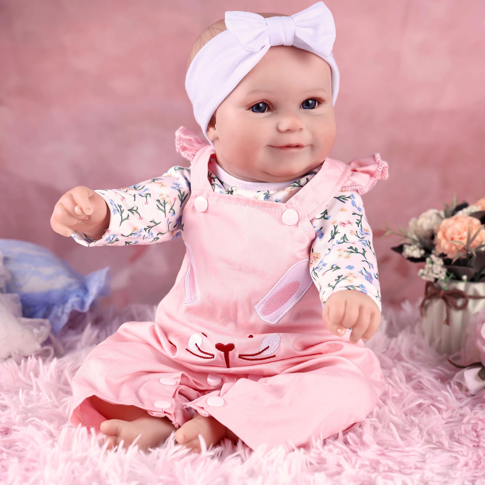 Foto 5 pulgar | Muñeca Reborn Babeside Smiling De 20 Pulgadas Con Accesorios - Venta Internacional.