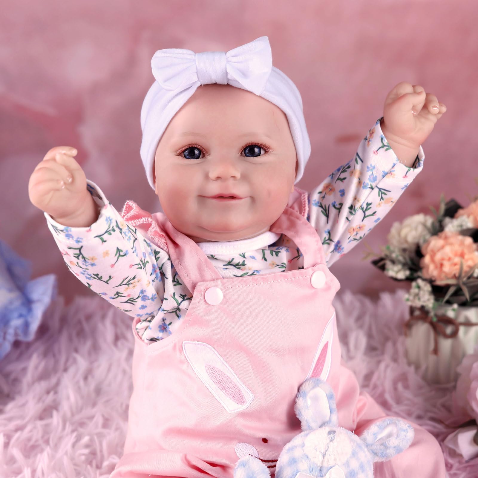 Foto 6 pulgar | Muñeca Reborn Babeside Smiling De 20 Pulgadas Con Accesorios - Venta Internacional.