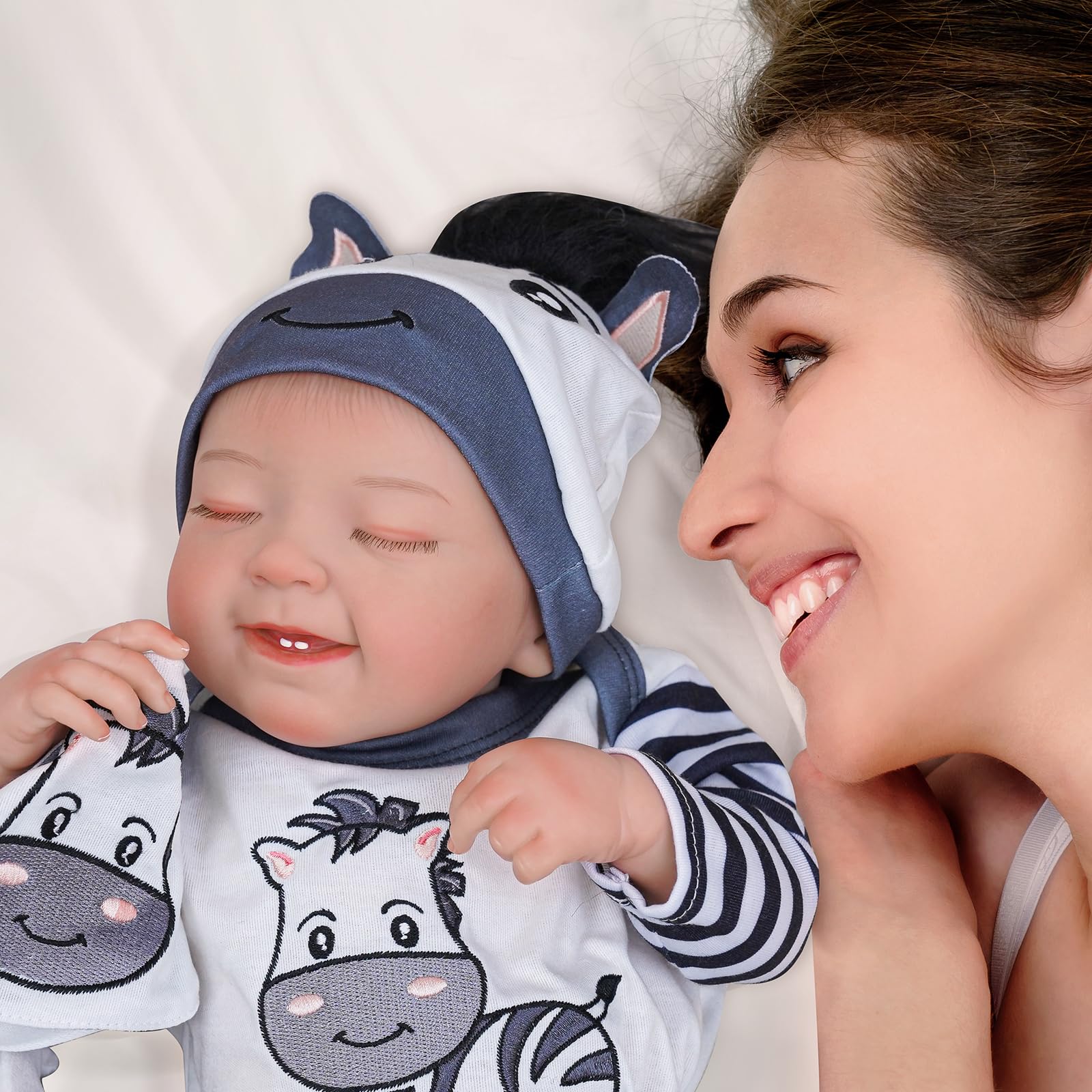 Foto 5 pulgar | Muñeca Reborn Babeside Leen Zebra De 50 Cm Con Accesorios Para Más De 3 - Venta Internacional.