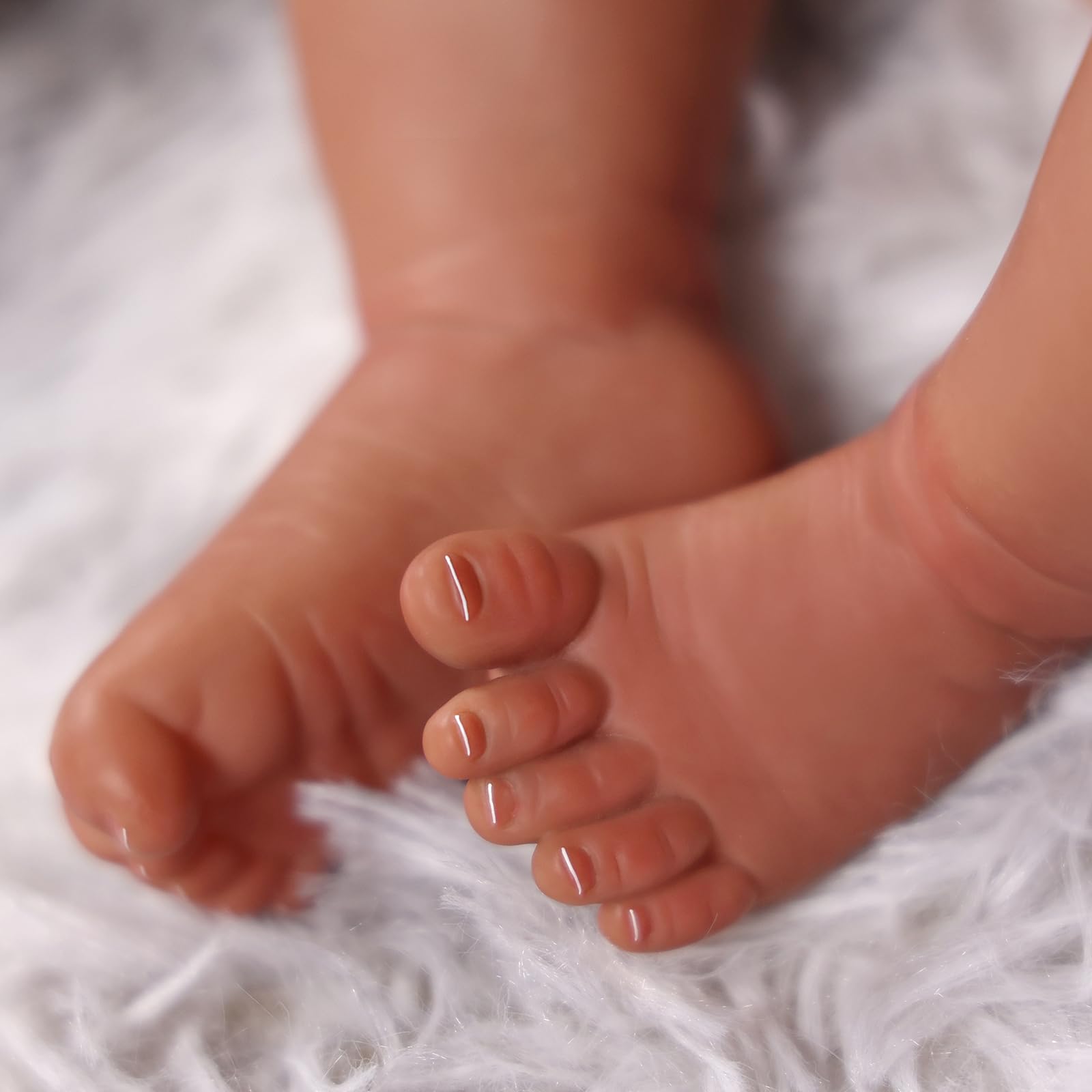 Foto 4 pulgar | Muñeca Reborn Babeside Para Niña Afroamericana De 50 Cm Con Vestido - Venta Internacional.