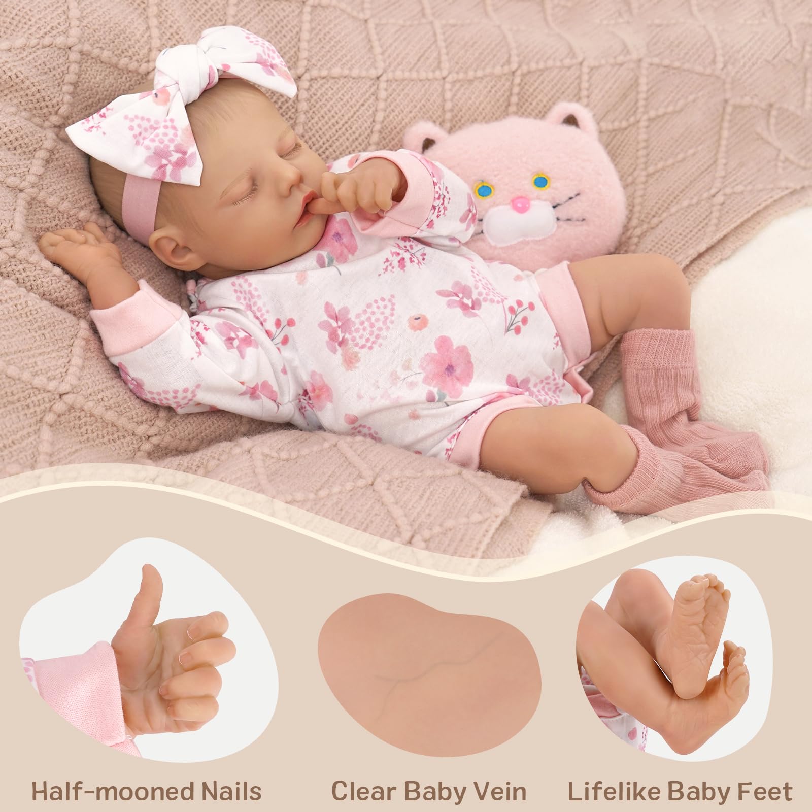 Foto 3 pulgar | Muñeca Reborn Babeside De 43 Cm Con Accesorios Para Más De 3 Años - Venta Internacional.