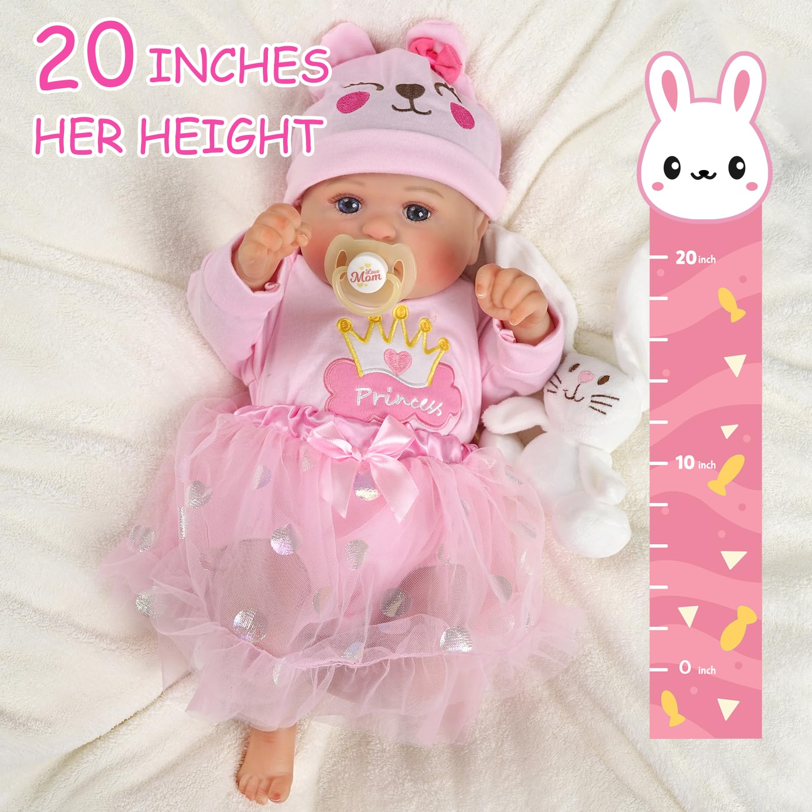 Foto 5 pulgar | Muñeca Reborn Babeside Bailyn Para Niña, 50 Cm, Cuerpo Suave, Más De 3 Años - Venta Internacional.