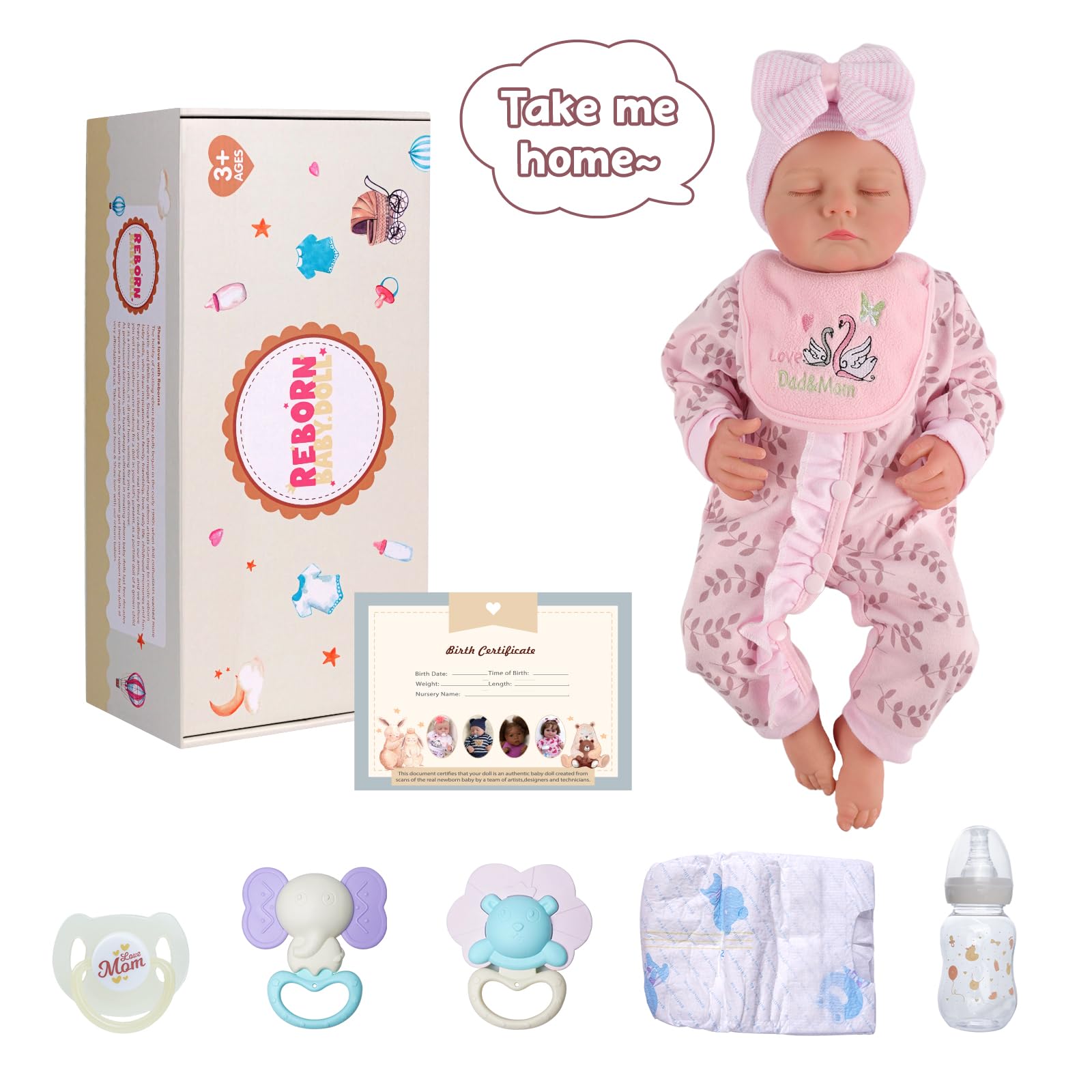 Foto 6 pulgar | Muñeca Reborn Babeside Relike Girl De 50 Cm Con Accesorios - Venta Internacional.