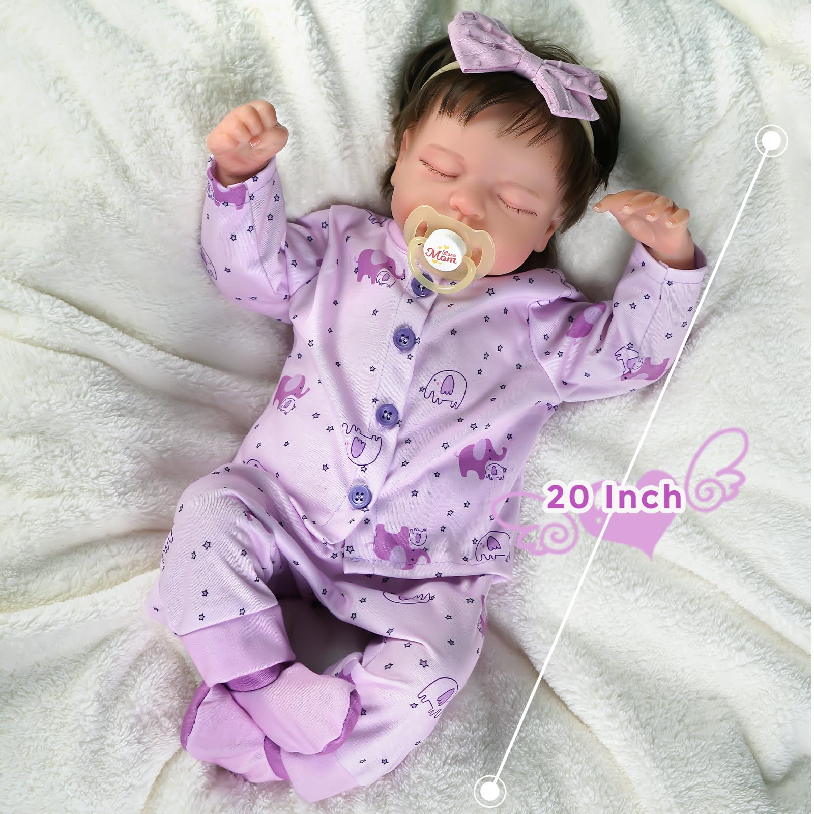 Foto 5 pulgar | Muñeca Reborn Babeside Relike Girl De 50 Cm Con Accesorios - Venta Internacional.