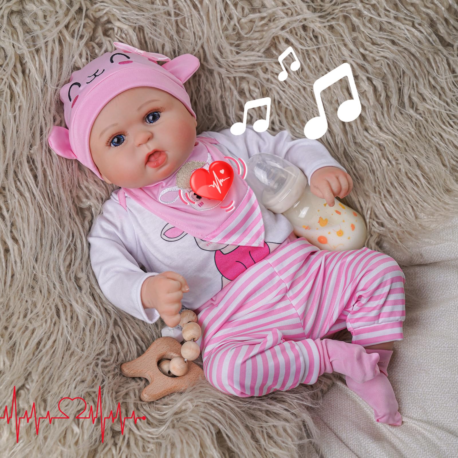 Foto 4 | Muñeca Reborn Babeside Bailyn Lifelike Con Latidos Y Voz - Venta Internacional.