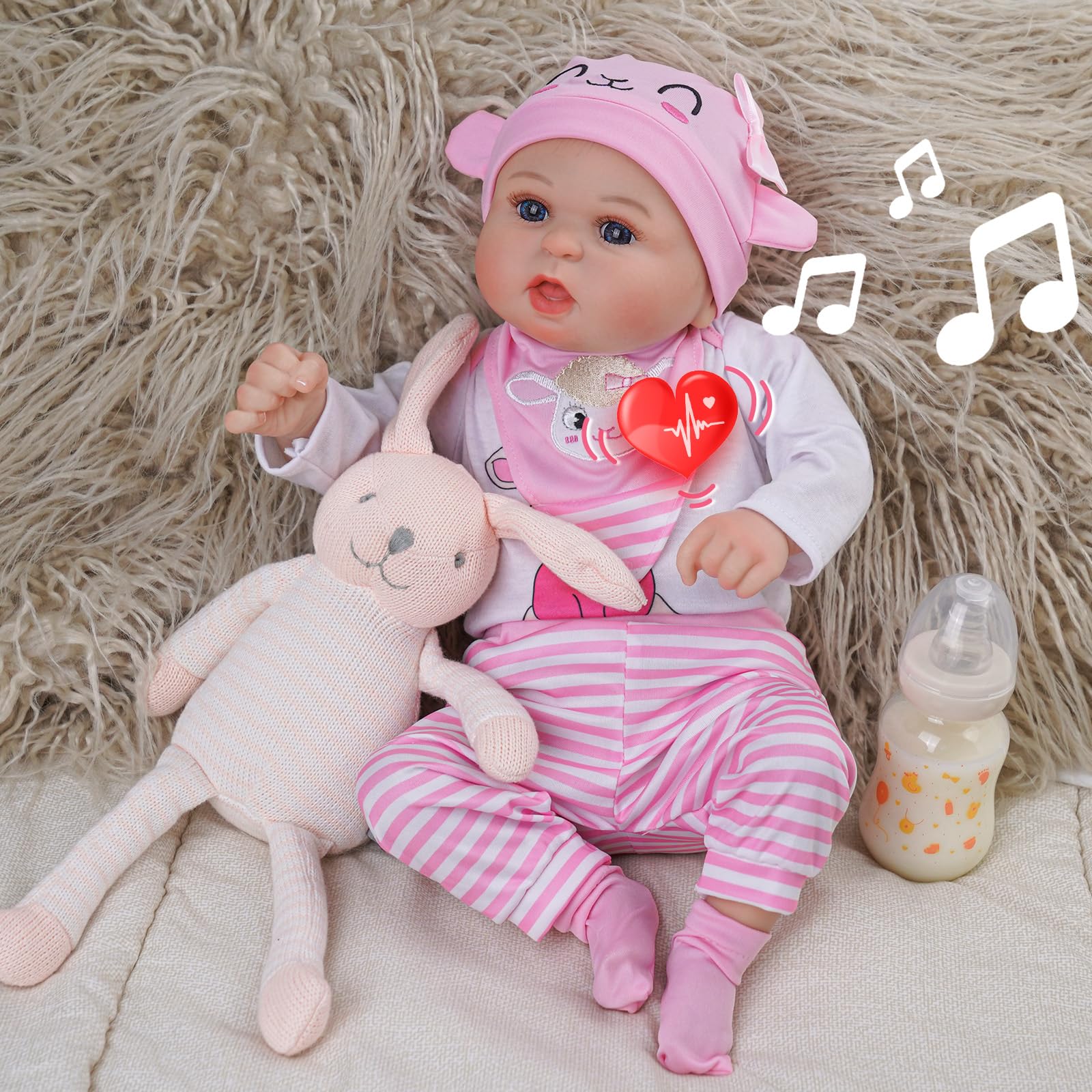 Foto 5 | Muñeca Reborn Babeside Bailyn Lifelike Con Latidos Y Voz - Venta Internacional.