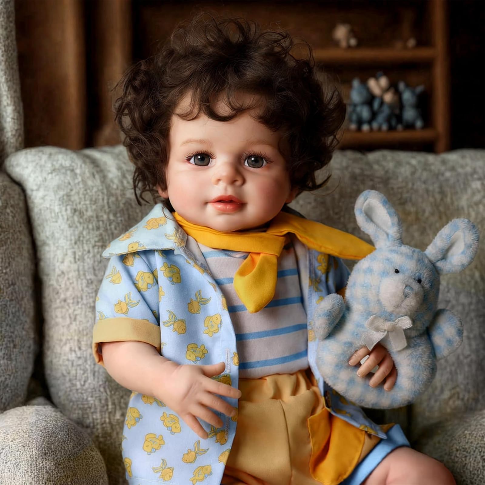 Muñeca Reborn Babeside Relike Boy, 50 Cm, Con Ropa Y Juguetes - Venta Internacional.