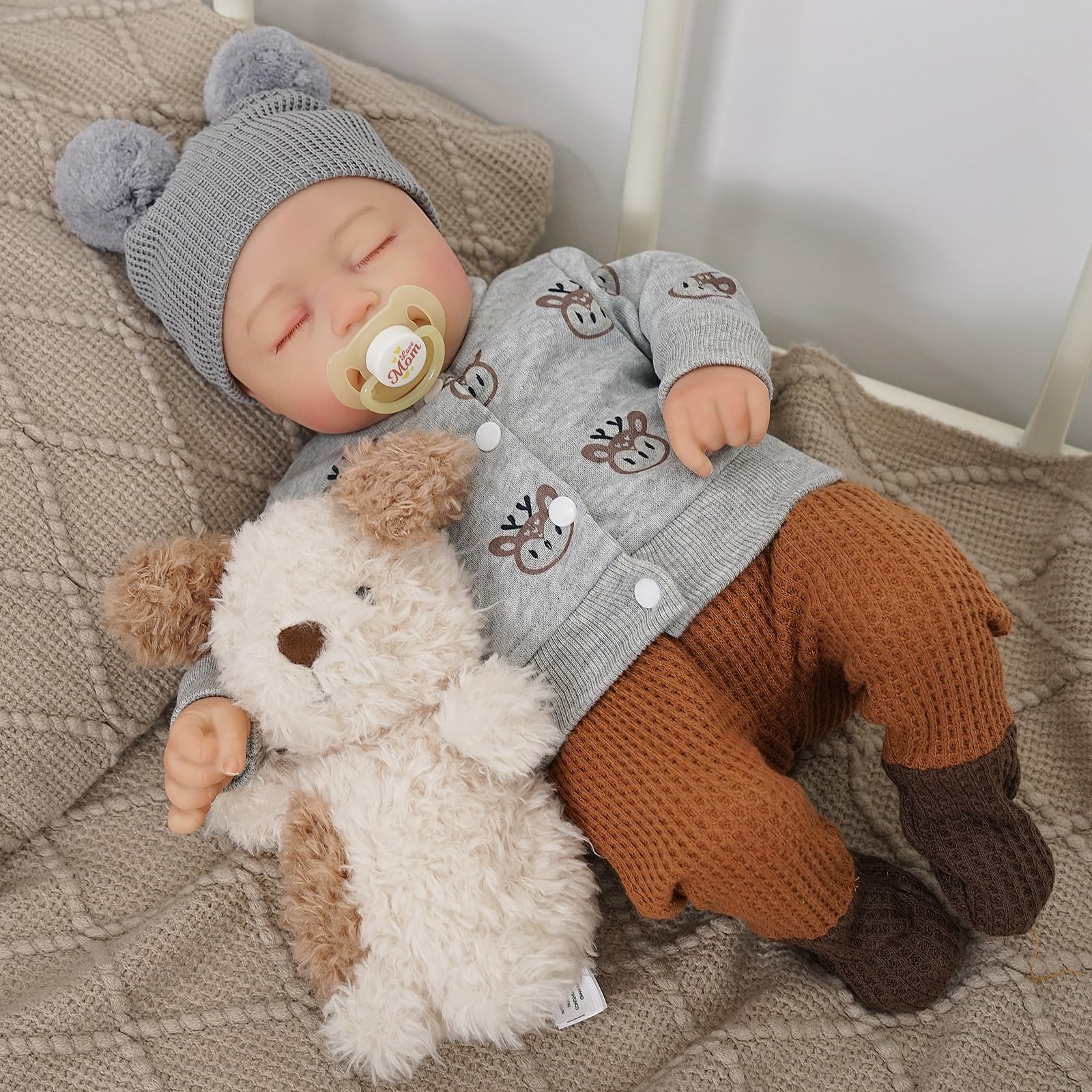 Muñeca Reborn Babeside Connie Boy De 50 Cm Con Accesorios Para Más De 3 - Venta Internacional.