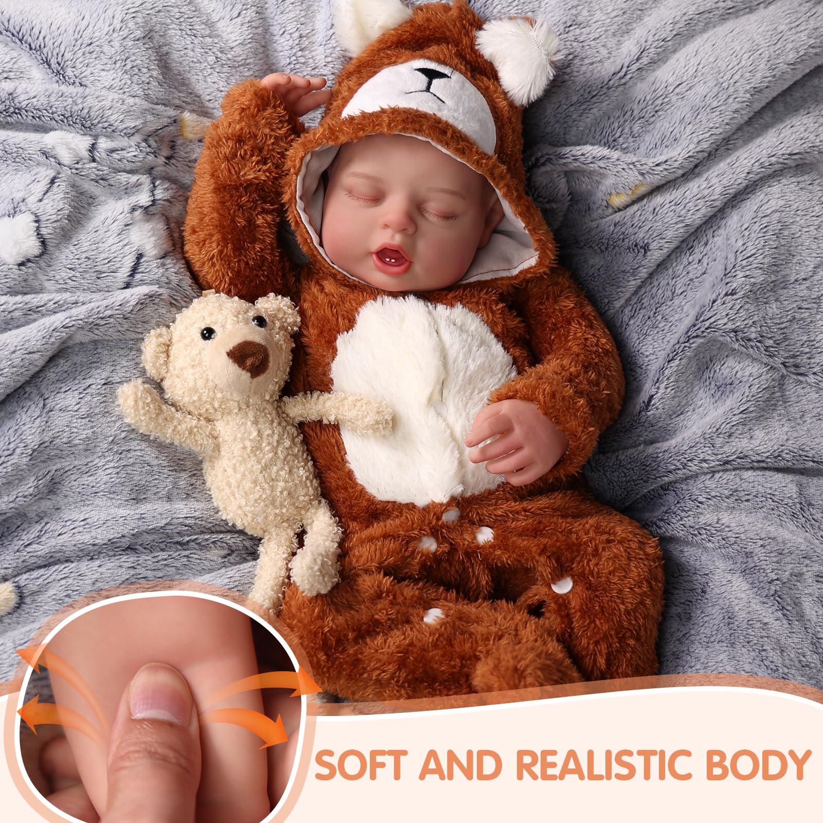 Foto 6 pulgar | Muñeco Reborn Babeside Relike Slelike Sleeping Boy De 50 Cm Con Acc - Venta Internacional.