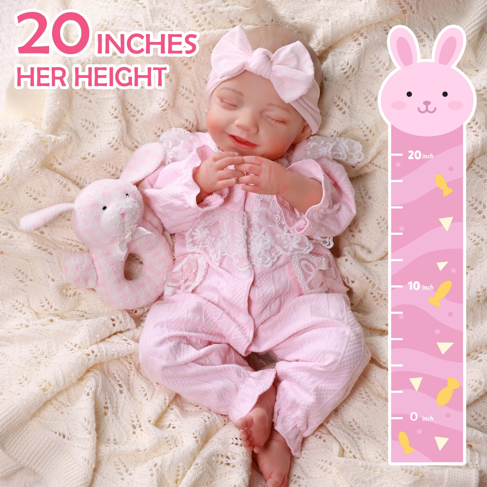 Foto 5 pulgar | Muñeca Reborn Babeside Olivia De 53,3 Cm Con Accesorios Para Más De 3 - Venta Internacional.