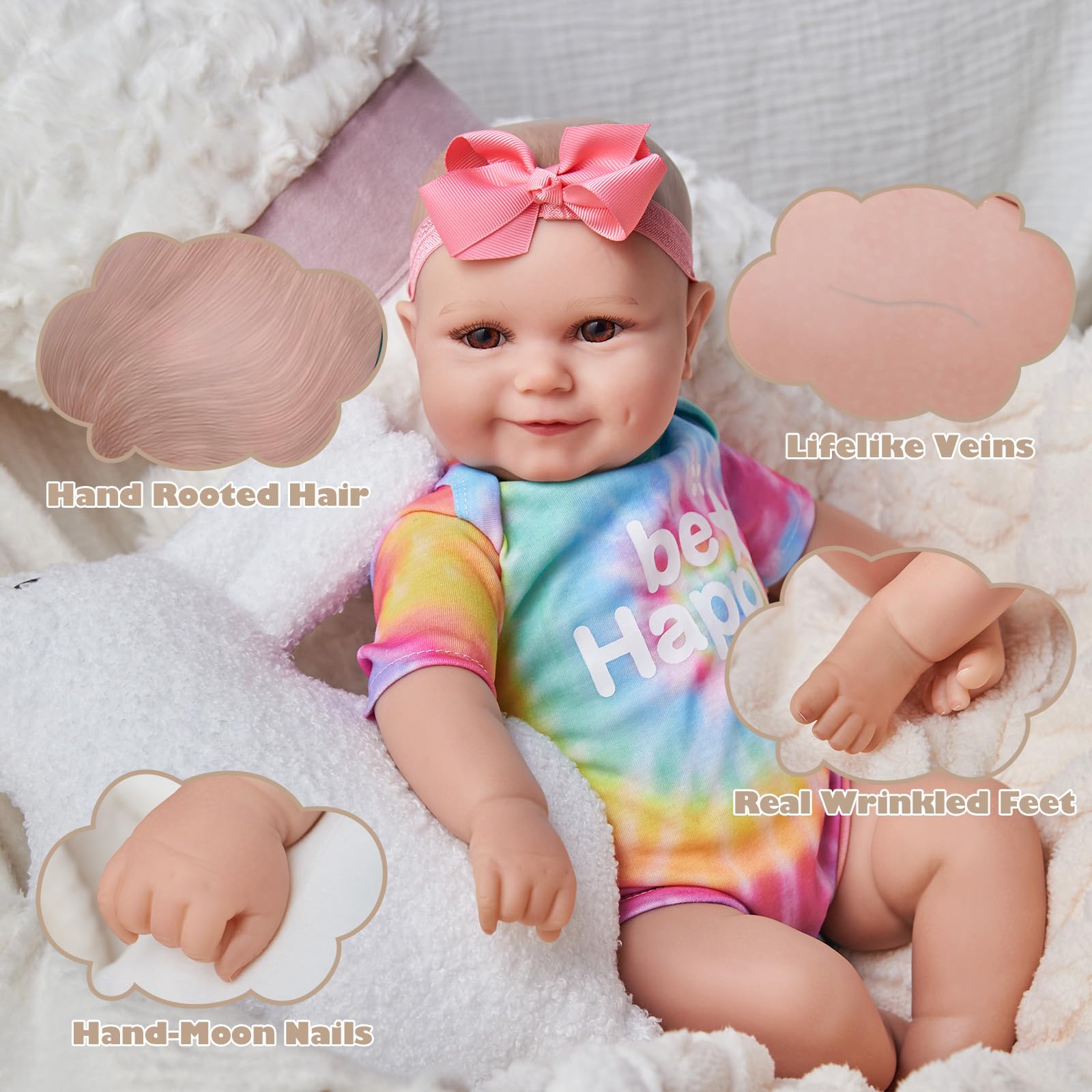 Foto 4 pulgar | Muñeca Reborn Babeside Relike Girl De 20 Pulgadas Con Ropa - Venta Internacional.