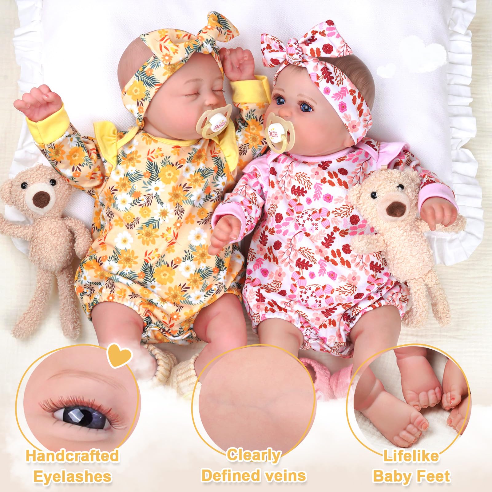 Foto 5 pulgar | Muñecas Reborn Para Bebés Con Forma De Bebé, 50 Cm, Realista, Con Juguete De Alimentación - Venta Internacional.