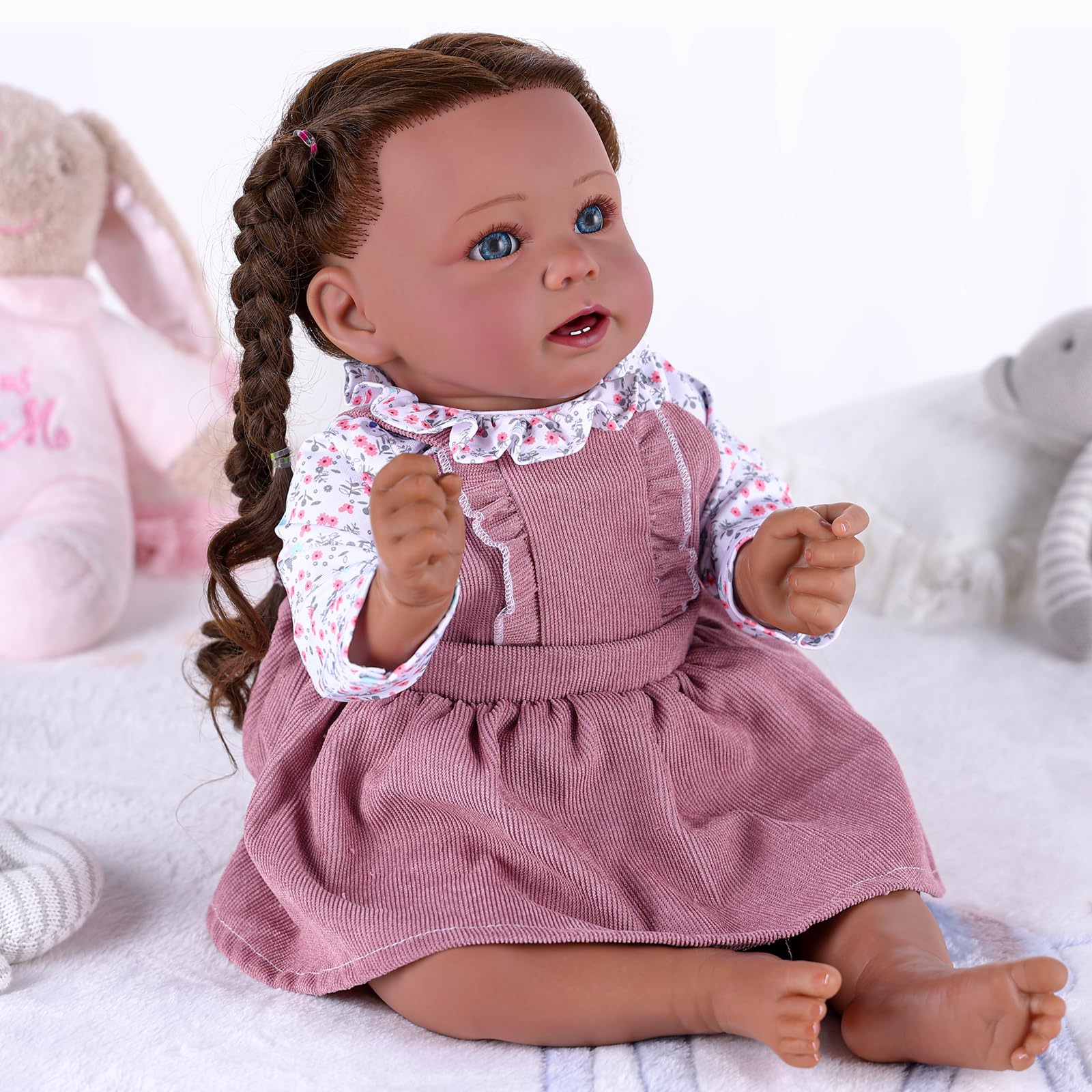 Muñeca Reborn Babeside, Realista, Negra, 50 Cm, Con Accesorios - Venta Internacional.