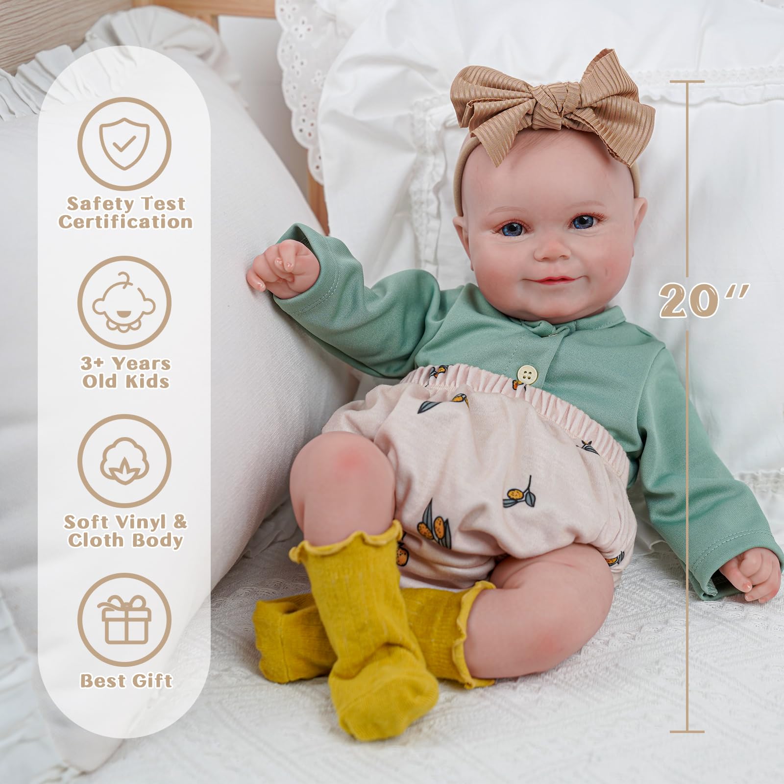 Foto 6 pulgar | Muñeca Interactiva Reborn Babeside 3 En 1 Con Latido - Venta Internacional.
