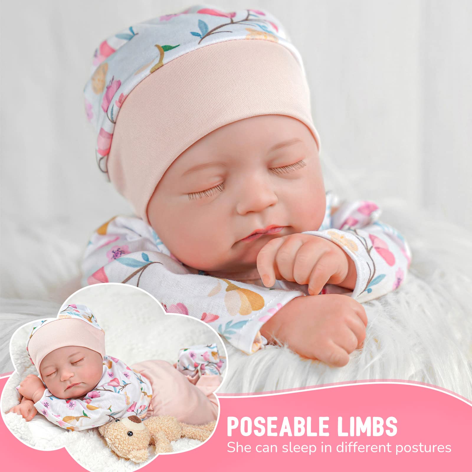 Foto 5 pulgar | Muñeca Reborn Babeside Connie De 51 Cm Para Dormir Con Accesorio - Venta Internacional.