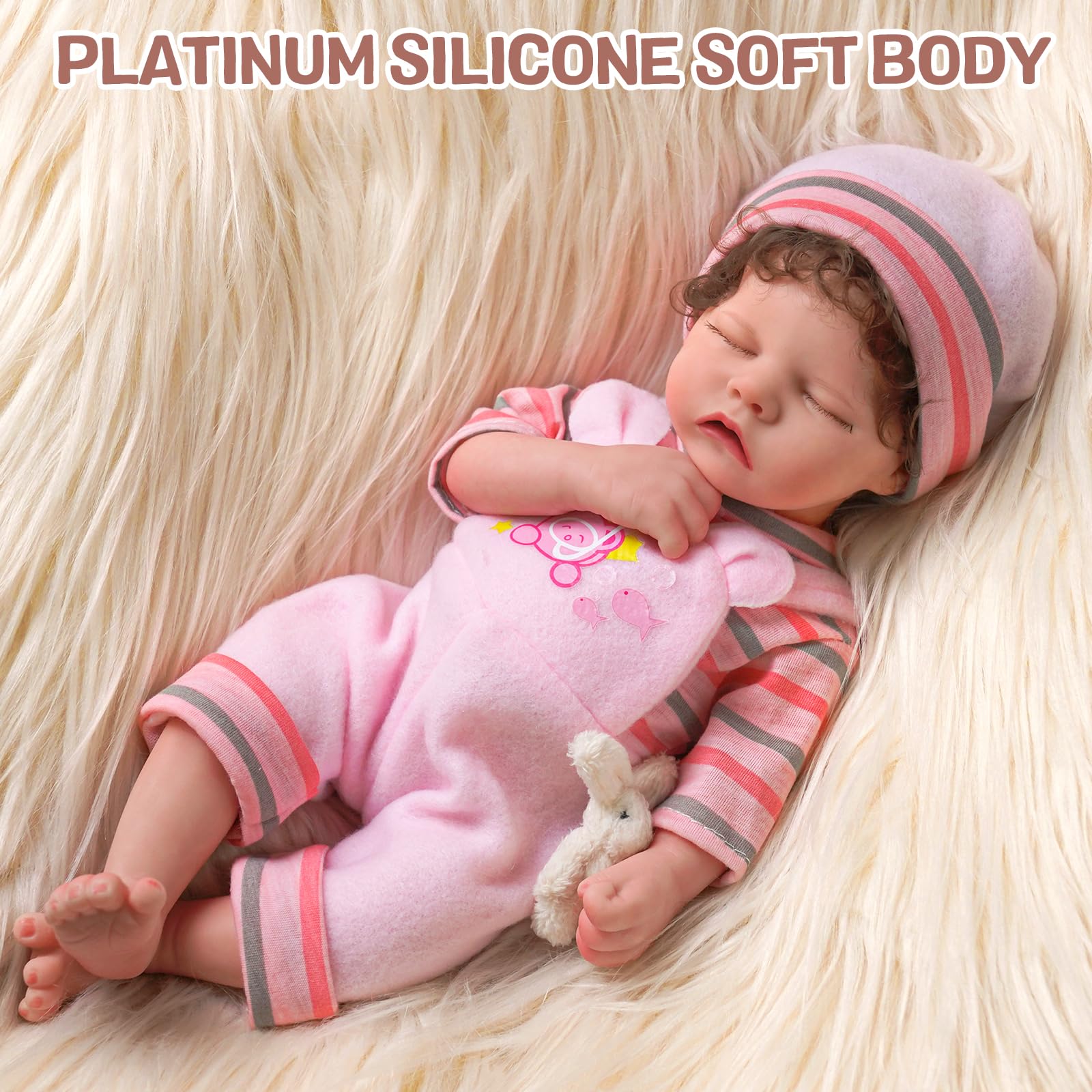 Foto 5 pulgar | Muñeca Reborn Babeside Relike Girl De 30 Cm Con Silicona Platino - Venta Internacional.