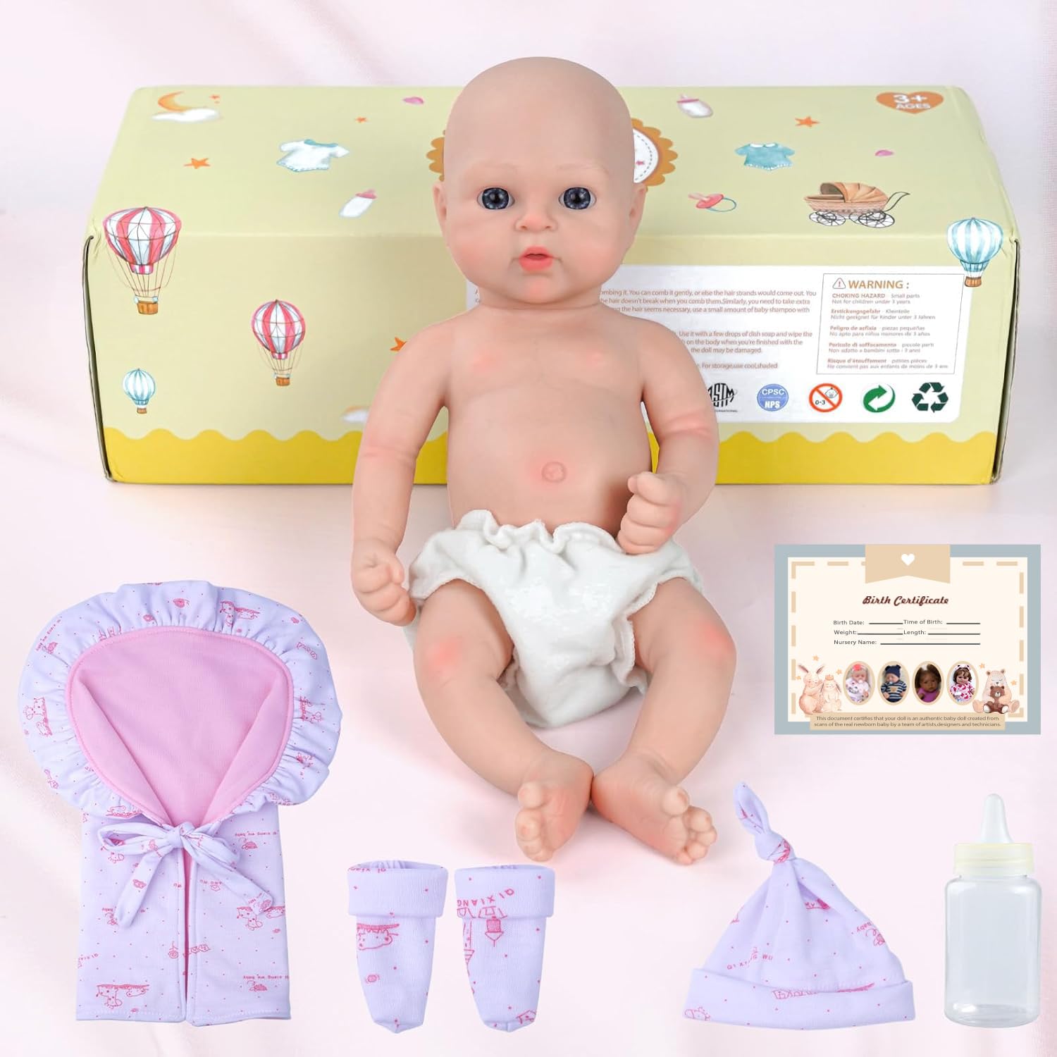 Foto 7 | Muñeca Reborn Babeside Relike, Totalmente De Silicona, 30 Cm Y 1,5 Kg - Venta Internacional.