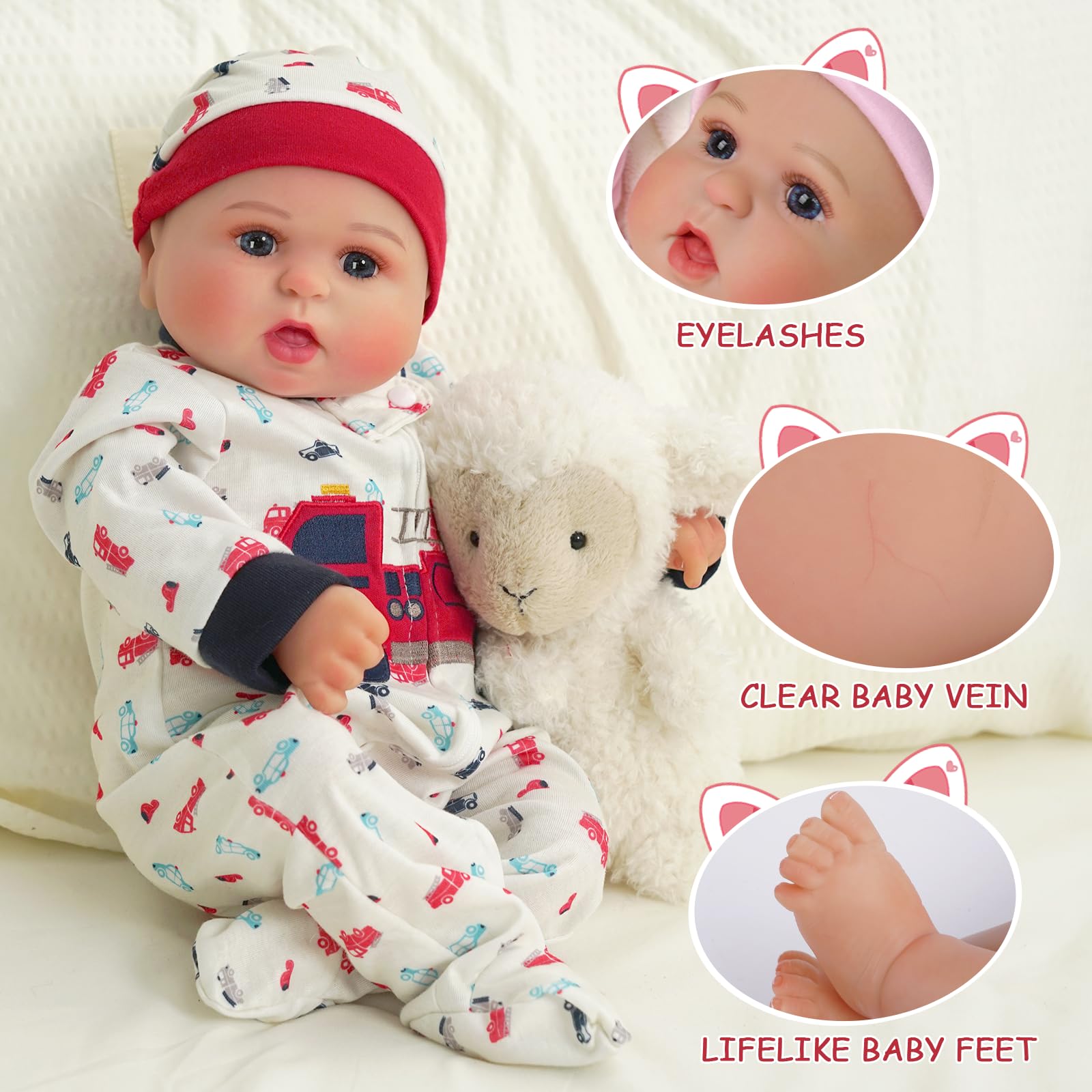 Foto 4 pulgar | Muñeca Reborn Babeside Bailyn Boy De 50 Cm Con Conjunto De Ropa - Venta Internacional.