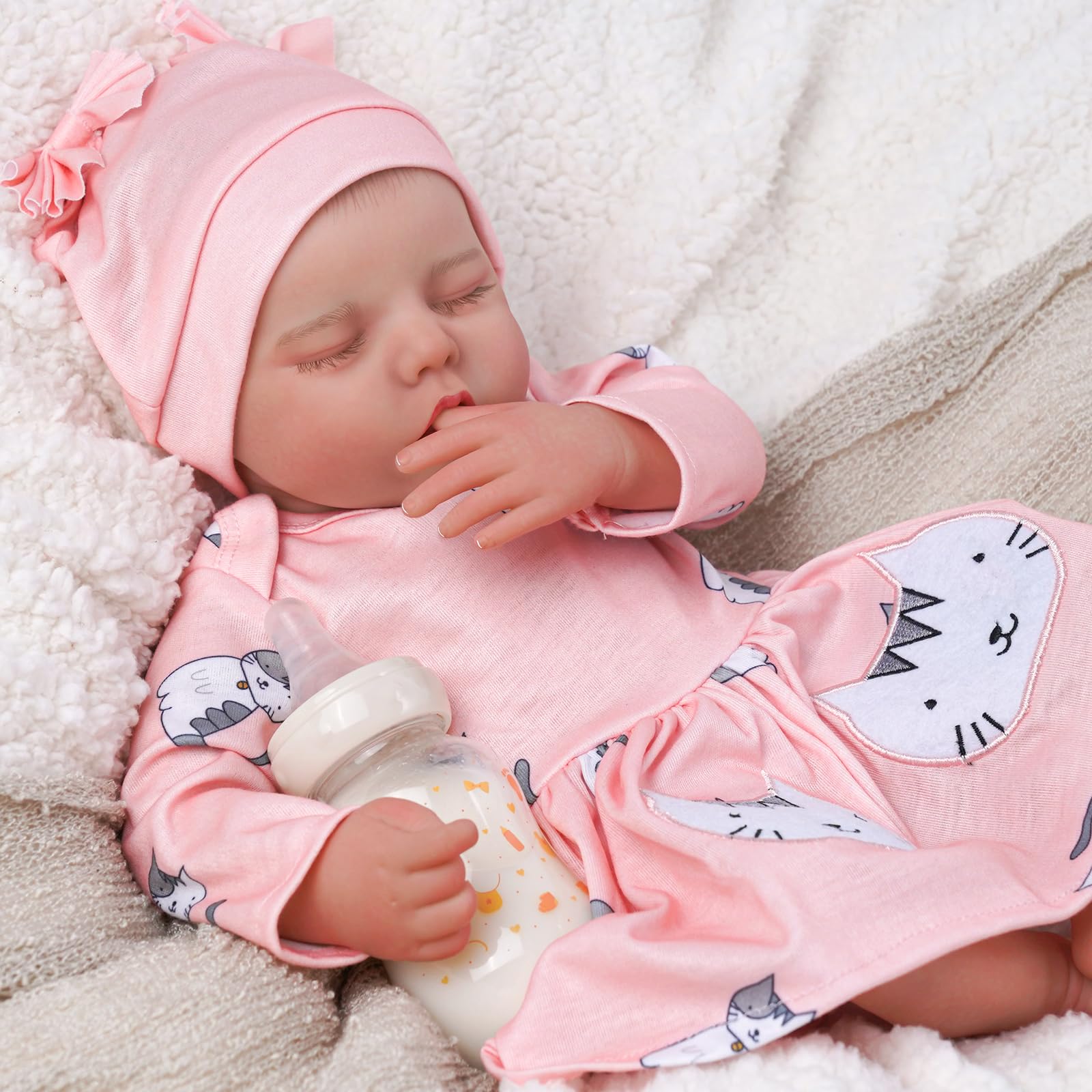 Foto 4 pulgar | Muñeca Reborn Babeside Sleeping Girl De 43 Cm Con Accesorios - Venta Internacional.