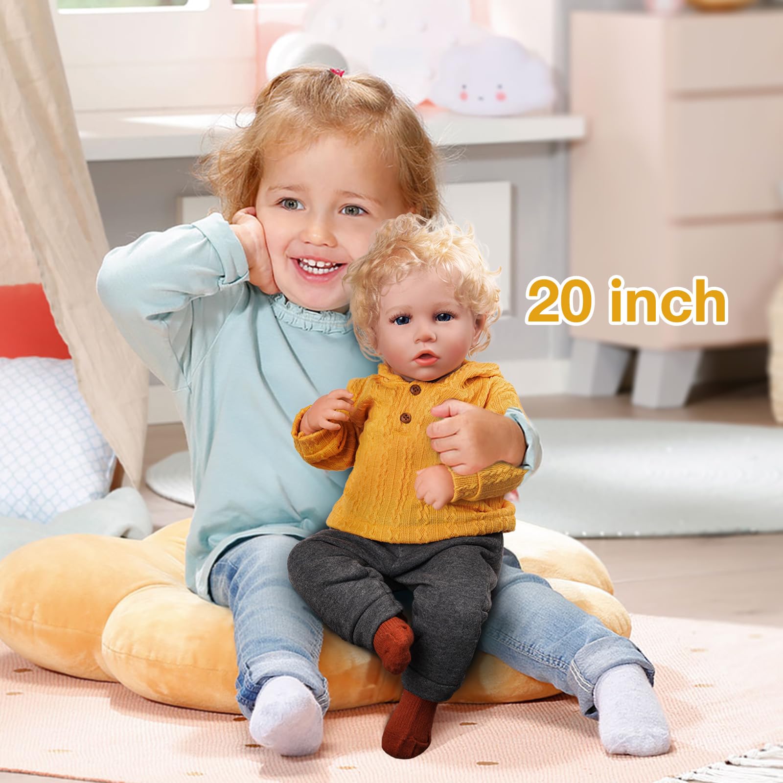 Foto 6 pulgar | Muñeca Reborn Babeside Daimon Boy De 50 Cm Con Caja De Regalo Para Más De 3 Años - Venta Internacional.