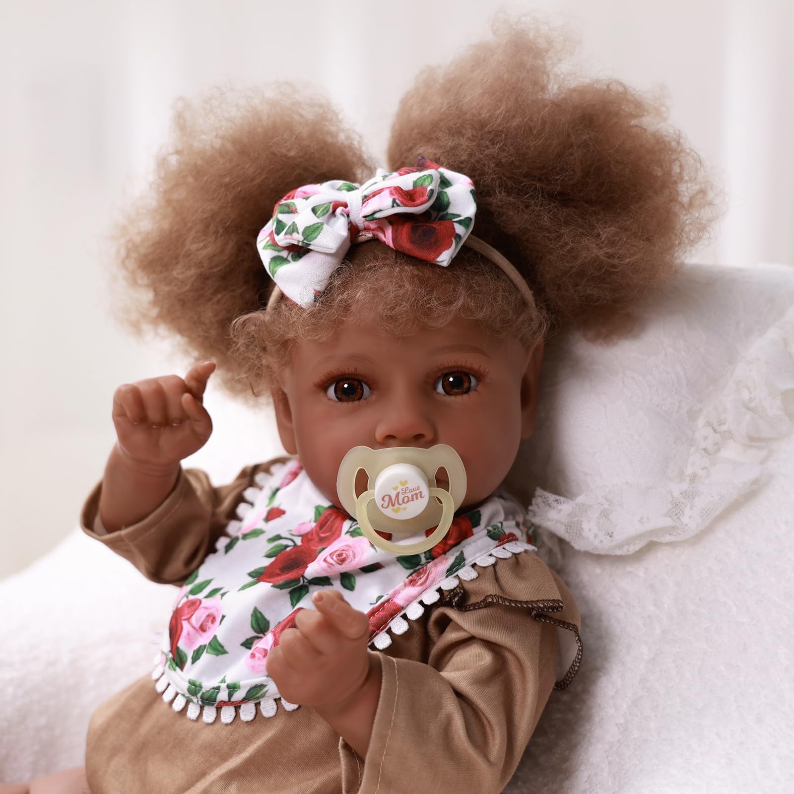 Foto 6 | Muñeca Reborn Babeside Black Girl De 50 Cm Con Kit De Alimentación Para Mayores De 3 - Venta Internacional.