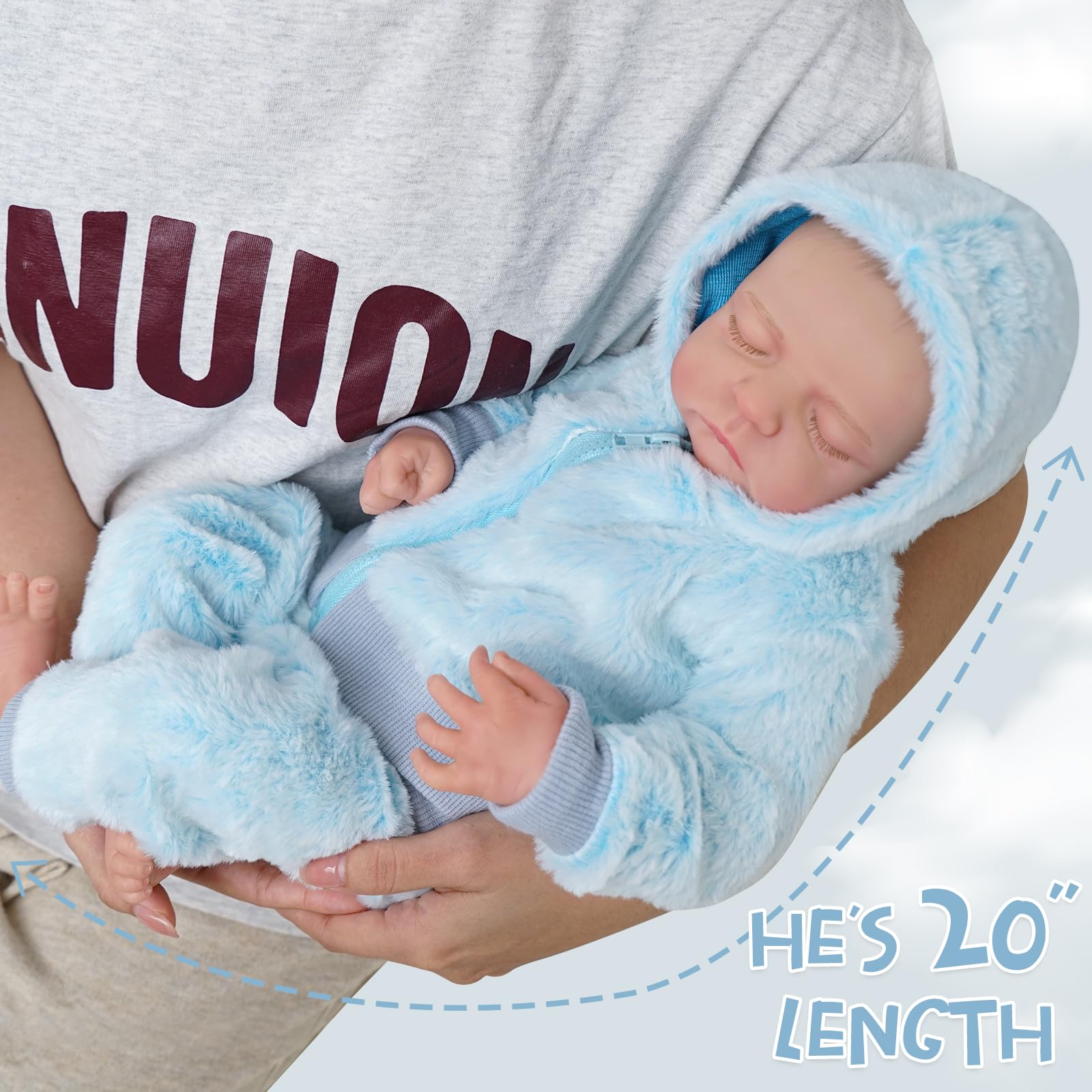 Foto 2 | Muñeca Reborn Babeside Relike Boy, 50 Cm, Con Ropa Y Juguetes - Venta Internacional.